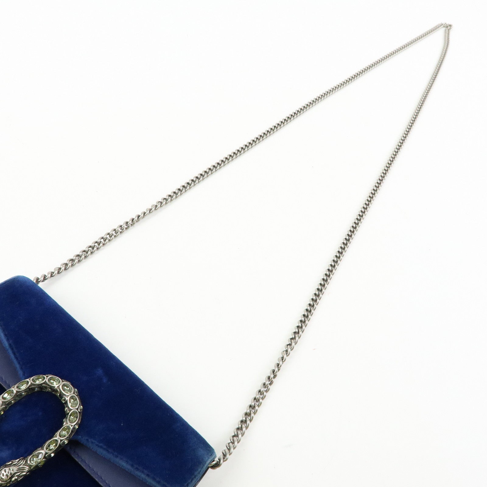 GUCCI Dionysus Velvet Leather Mini Shoulder Bag Blue 476432