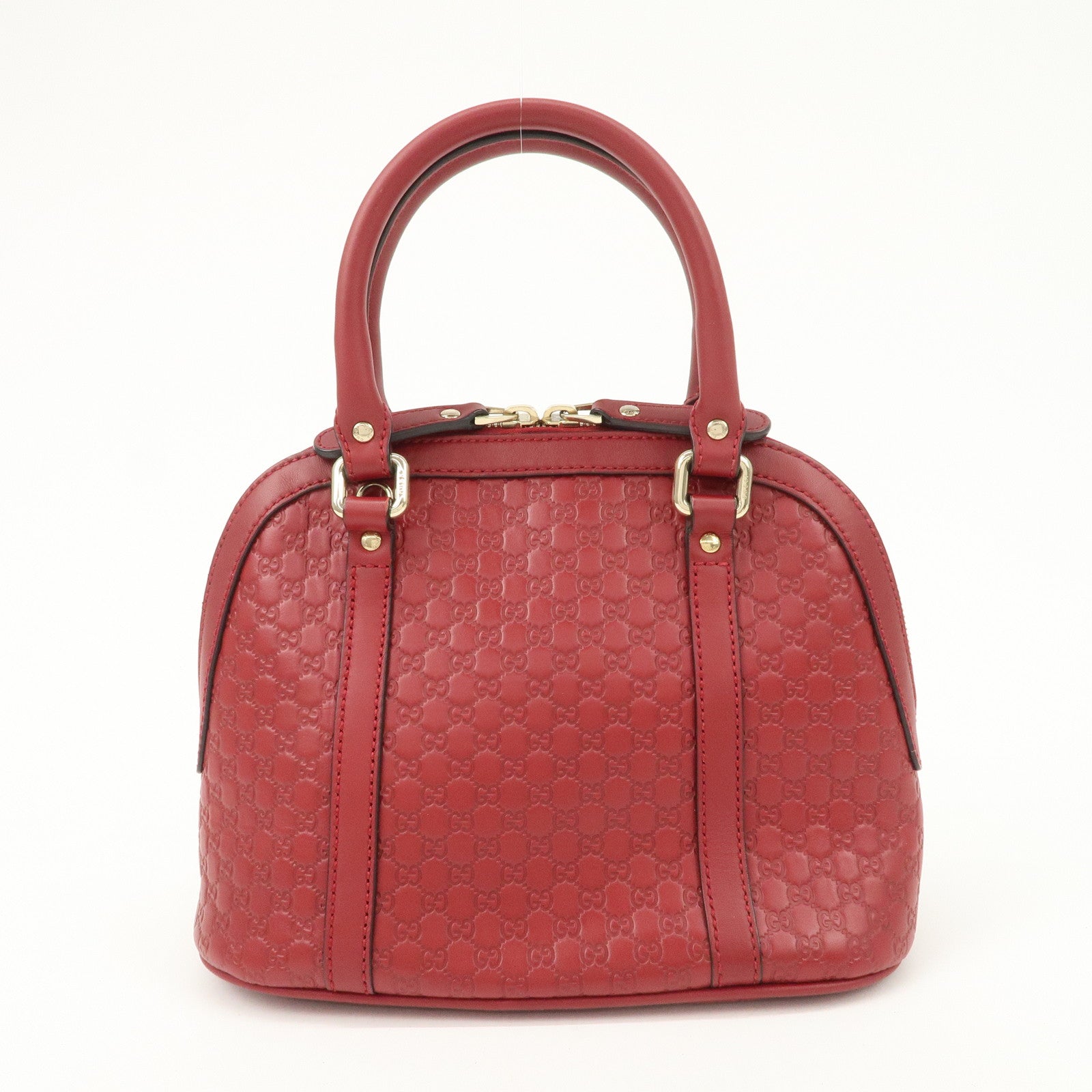 GUCCI Micro Guccissima 2Way Bag Hand Bag Red 449654
