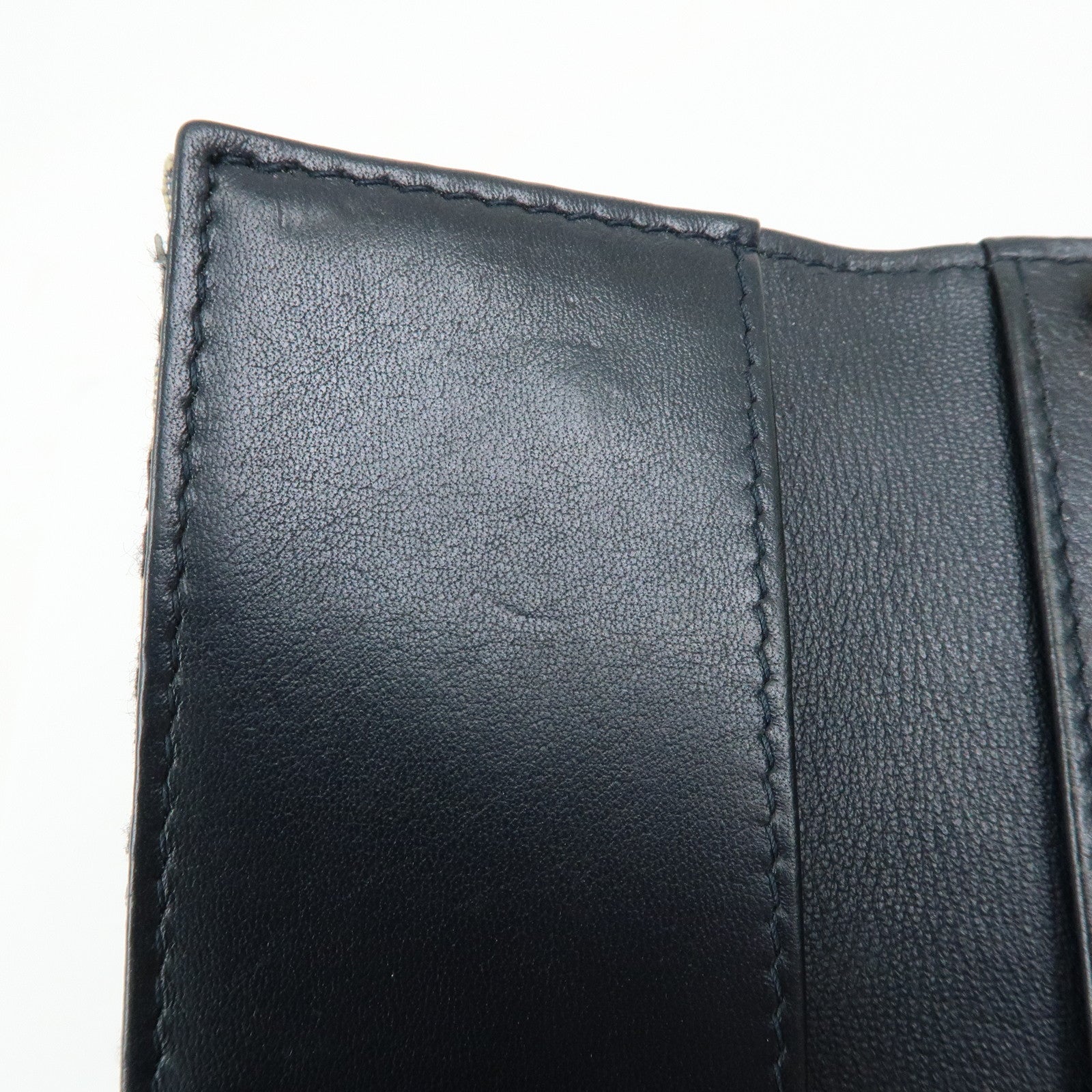 Christian Dior Saddle Oblique Jacquard Canvas Key Case Navy