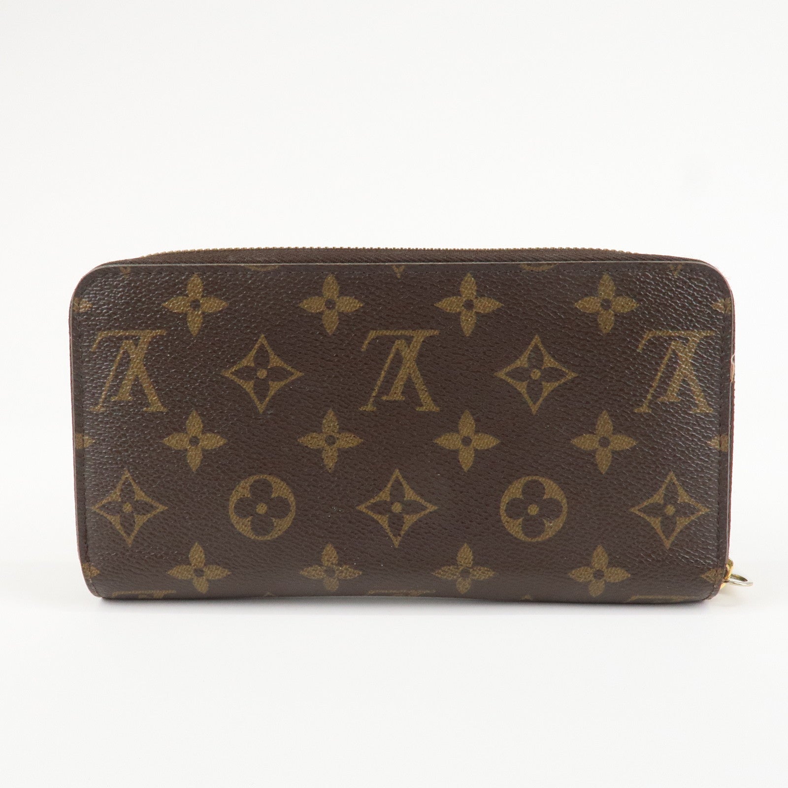 Louis Vuitton Monogram Round Zippy Wallet Long Wallet Coquelicot M41896 Used