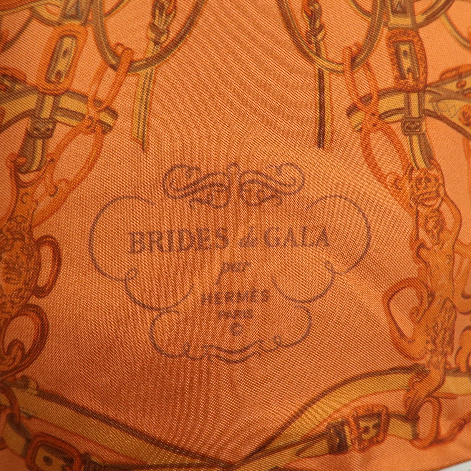 HERMES Soie Cool 22 Silk Leather Shoulder Bag Backpack Orange