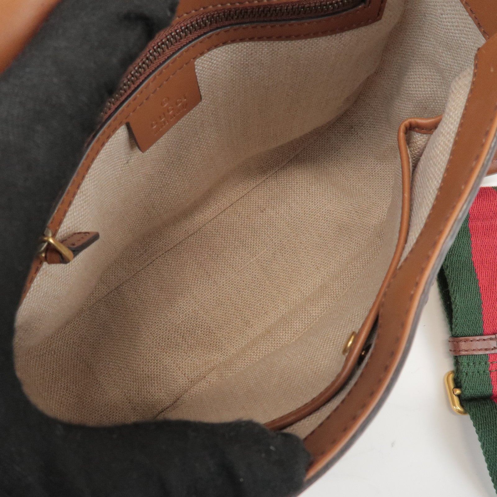 GUCCI Sherry GG Canvas Leather Lady Web Shoulder Bag 383848