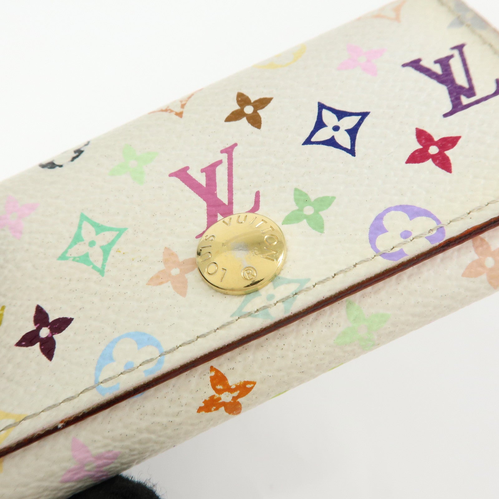 Louis Vuitton Monogram Multicolor Multicles 4 Key Case Blanc M93731
