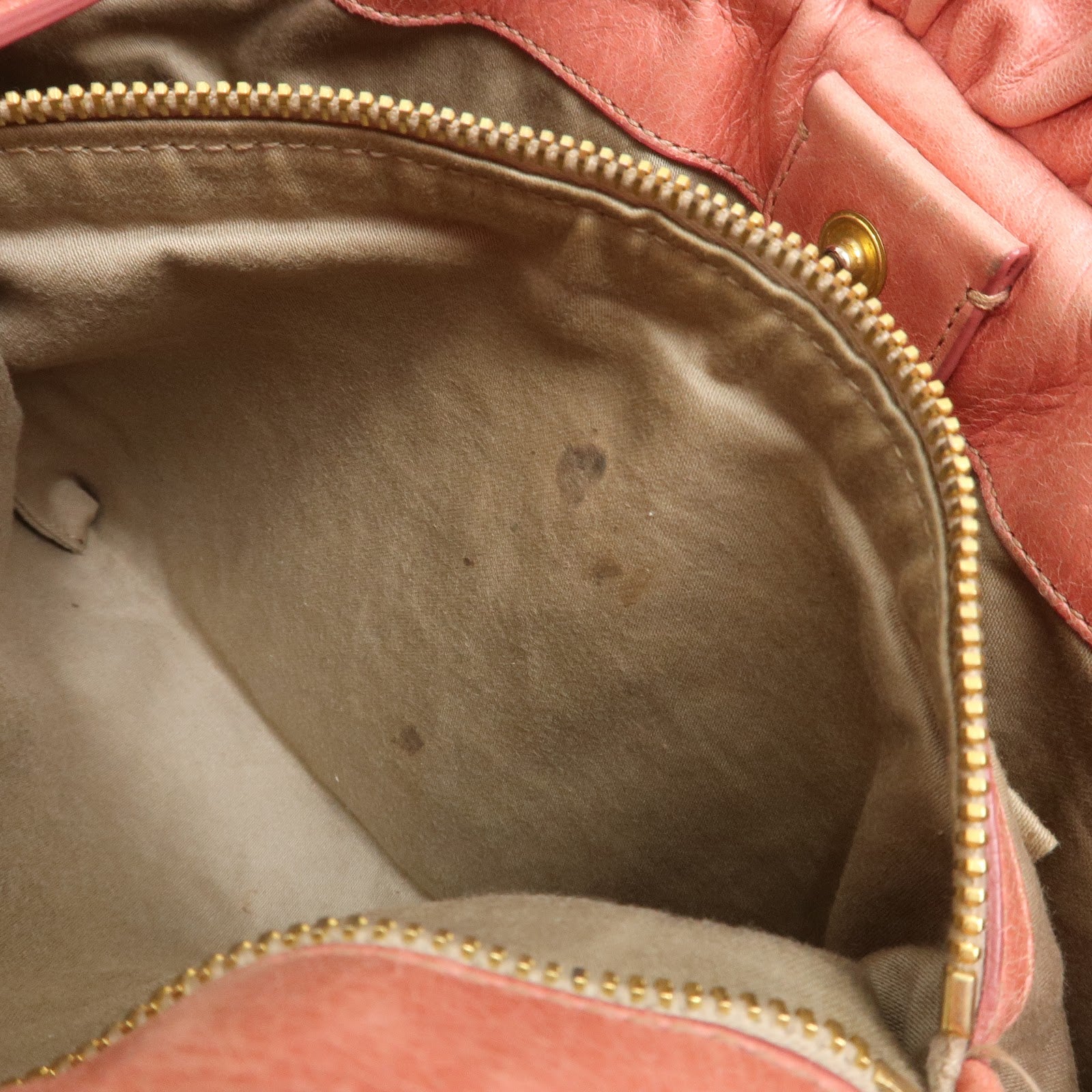 MIU MIU Logo Leather 2Way Bag Shoulder Bag Hand Bag Pink RT0383
