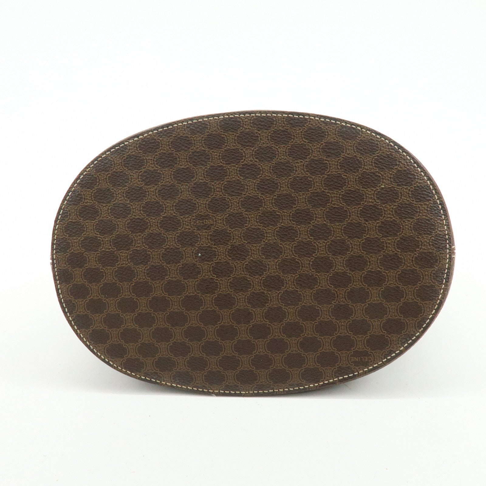 CELINE Macadam PVC Leather Tote Bag Shoulder Bag Brown