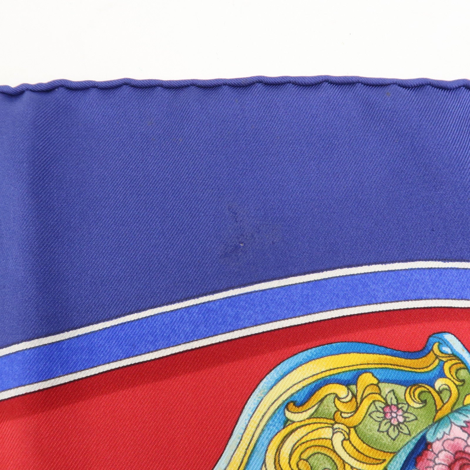 HERMES Carre 90 Silk 100% Scarf Pourvu qu'on ait l'ivresse Navy Red