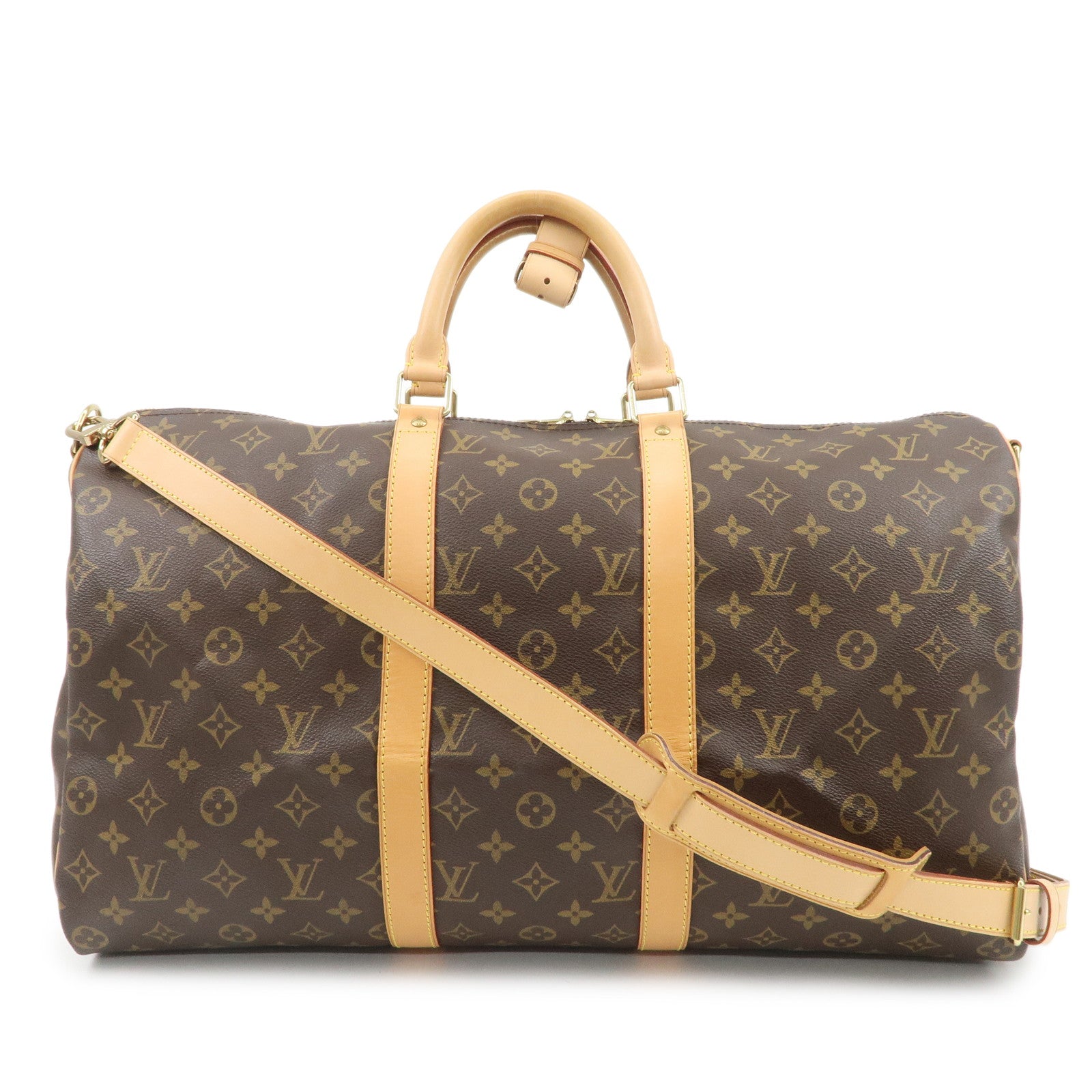 Louis Vuitton Monogram Keep All Bandouliere 50 Boston Bag M41416