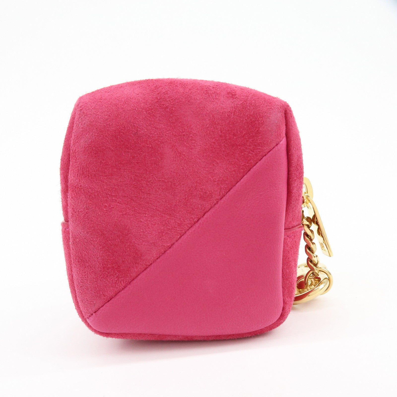 SAINT LAURENT PARIS Casandra Suede Leather Jamie Cube Pouch 669964