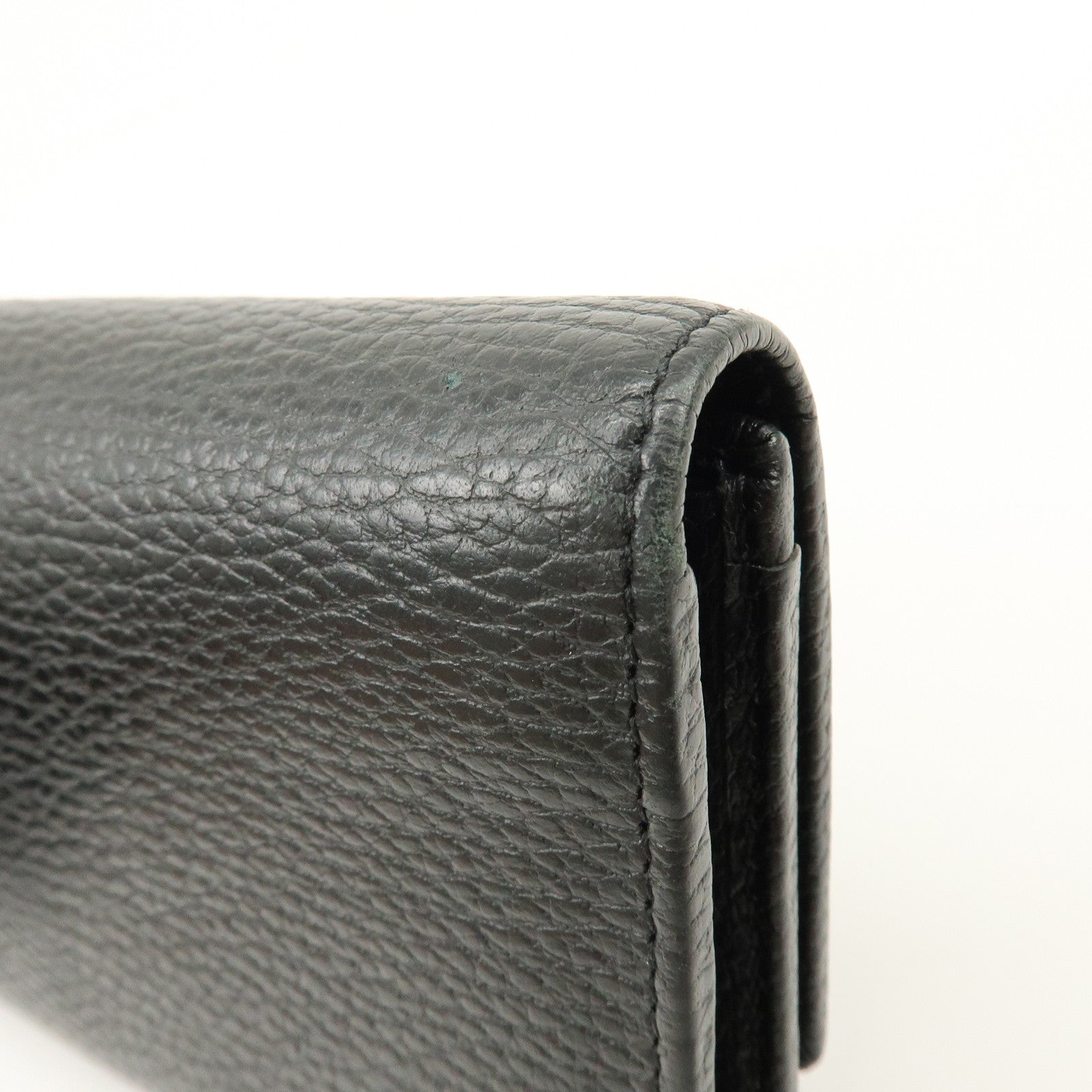 GUCCI GG Marmont Leather Long Wallet Black 456116