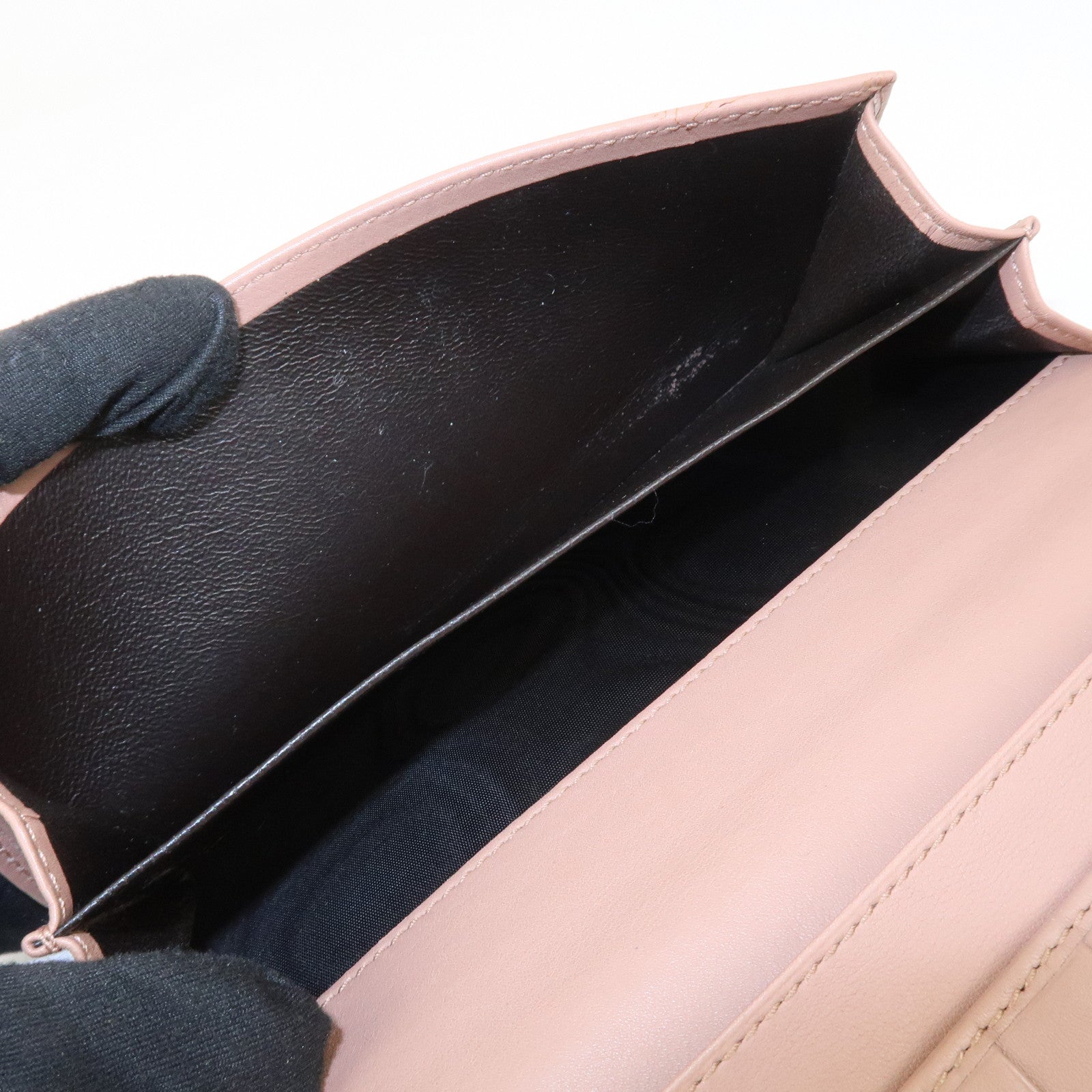 GUCCI Interlocking G Guccissima Leather Long Wallet Pink 212104