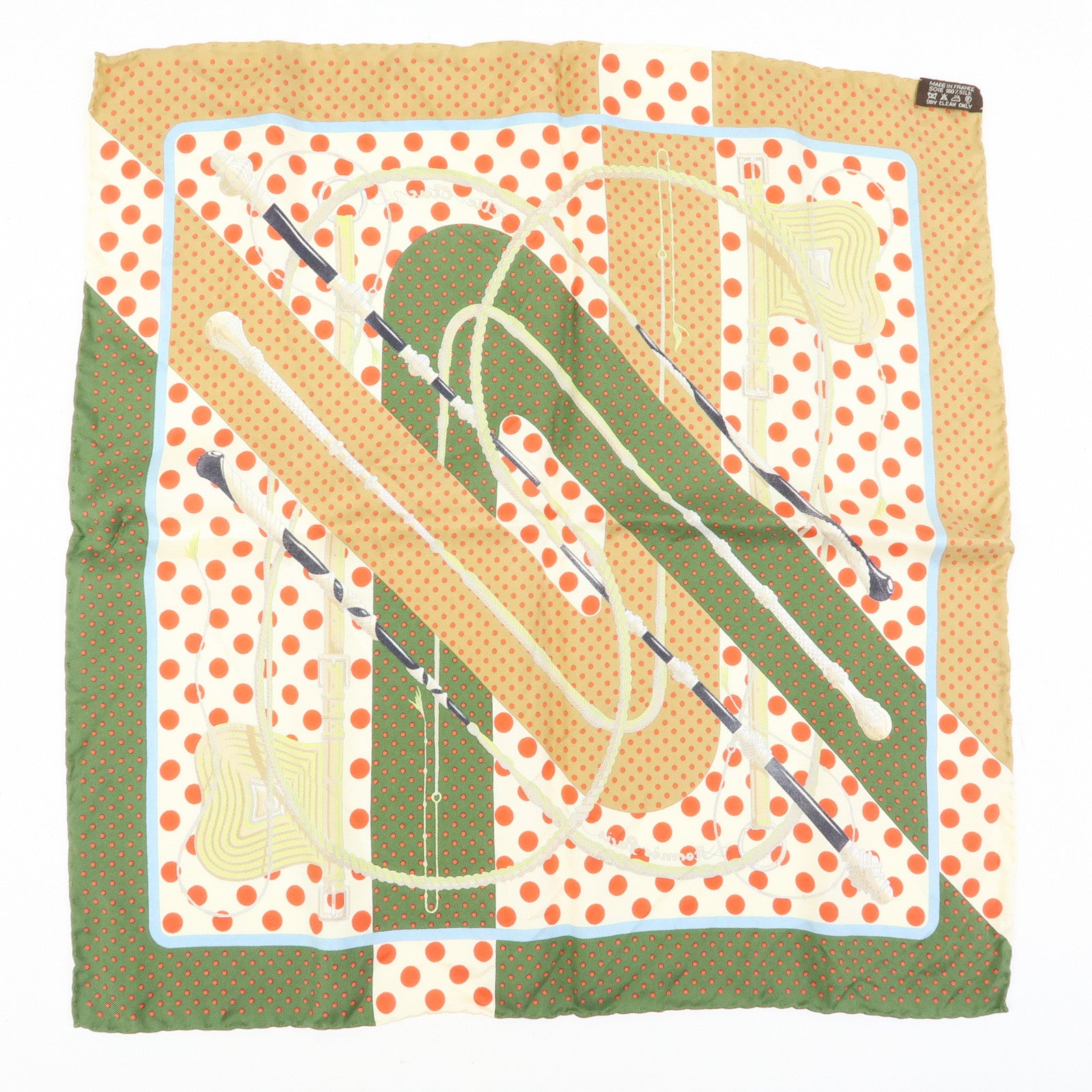 HERMES Petit Carre42 Set of 2 Silk 100% Scarf Clic Clac MORS＆FILETS