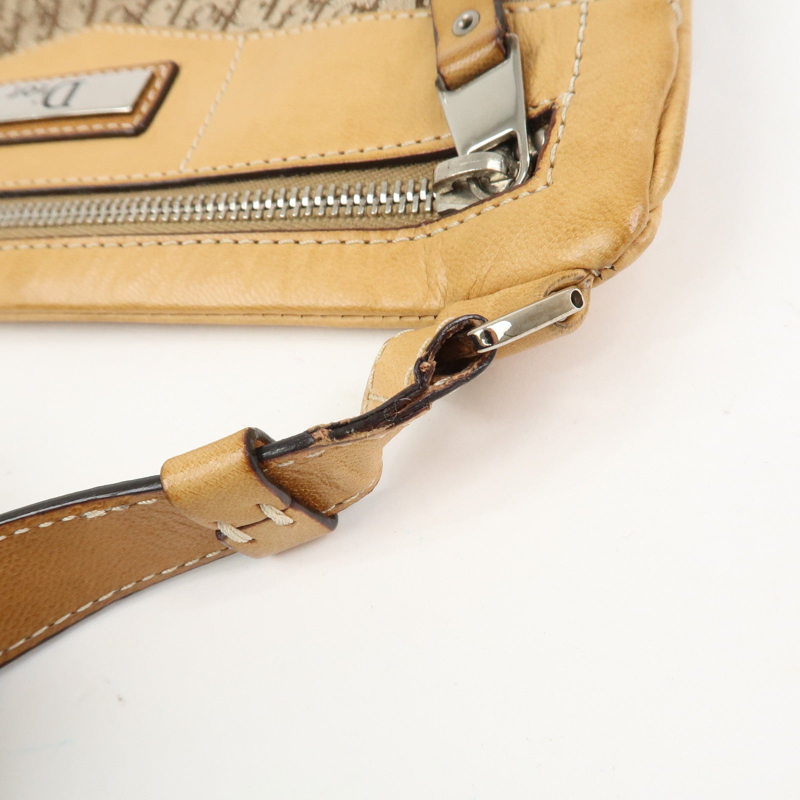 Christian Dior Street Chic Trotter Shoulder Bag Crossbody Bag Brown