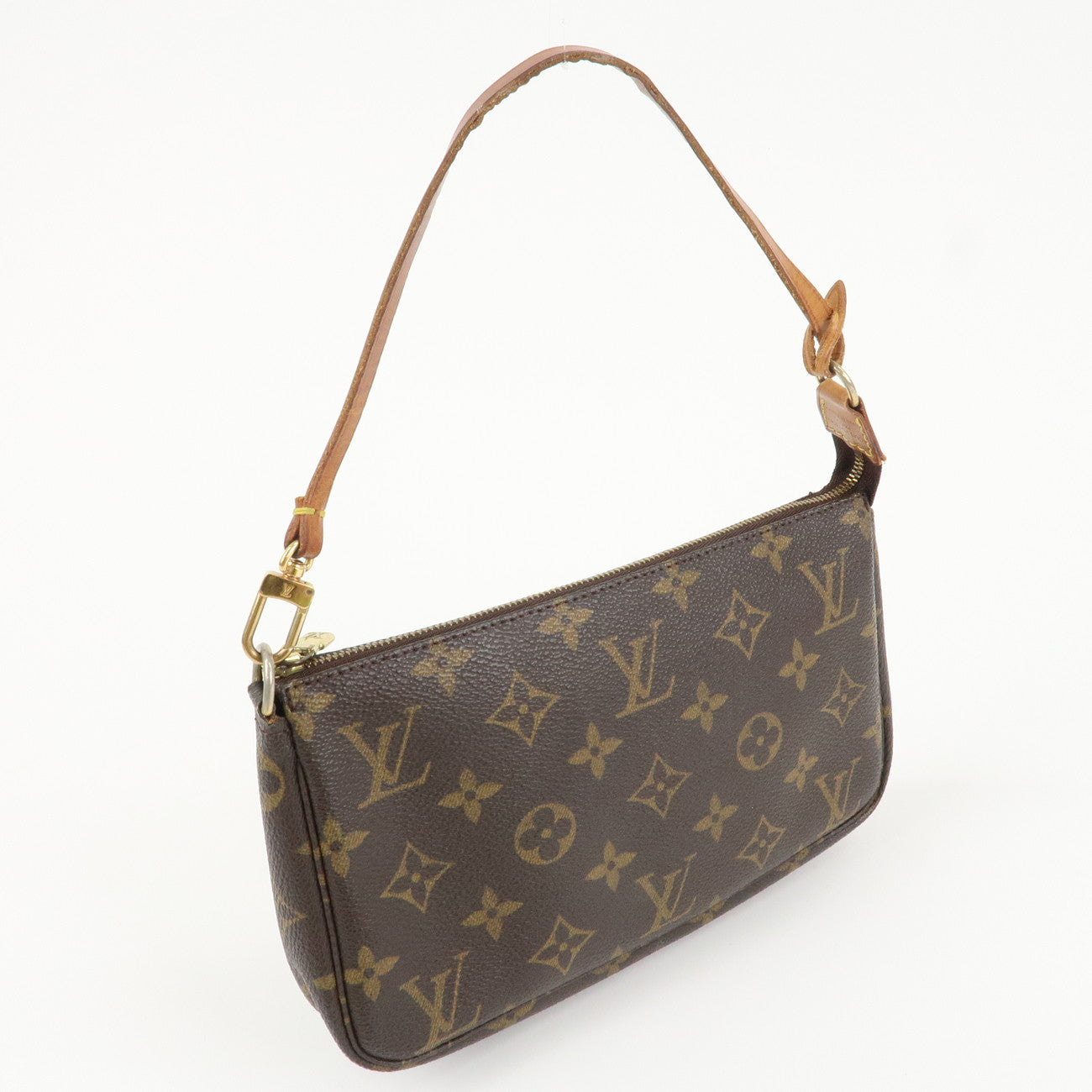 Louis Vuitton Monogram Pochette Accessoires Hand Bag Brown M51980 Used