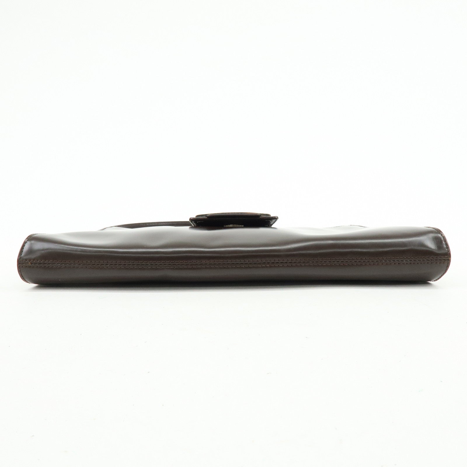 Ferragamo Vara Leather Shoulder Bag Hand Bag Brown