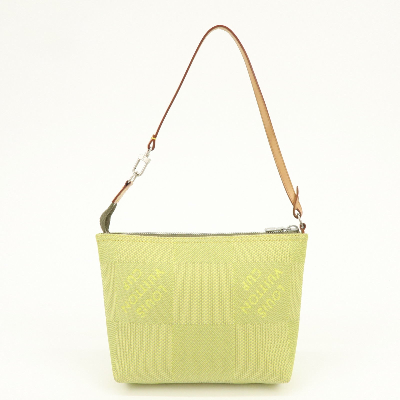 Louis Vuitton Damier Geant LV Cup Canvas Leather Pouch Yellow