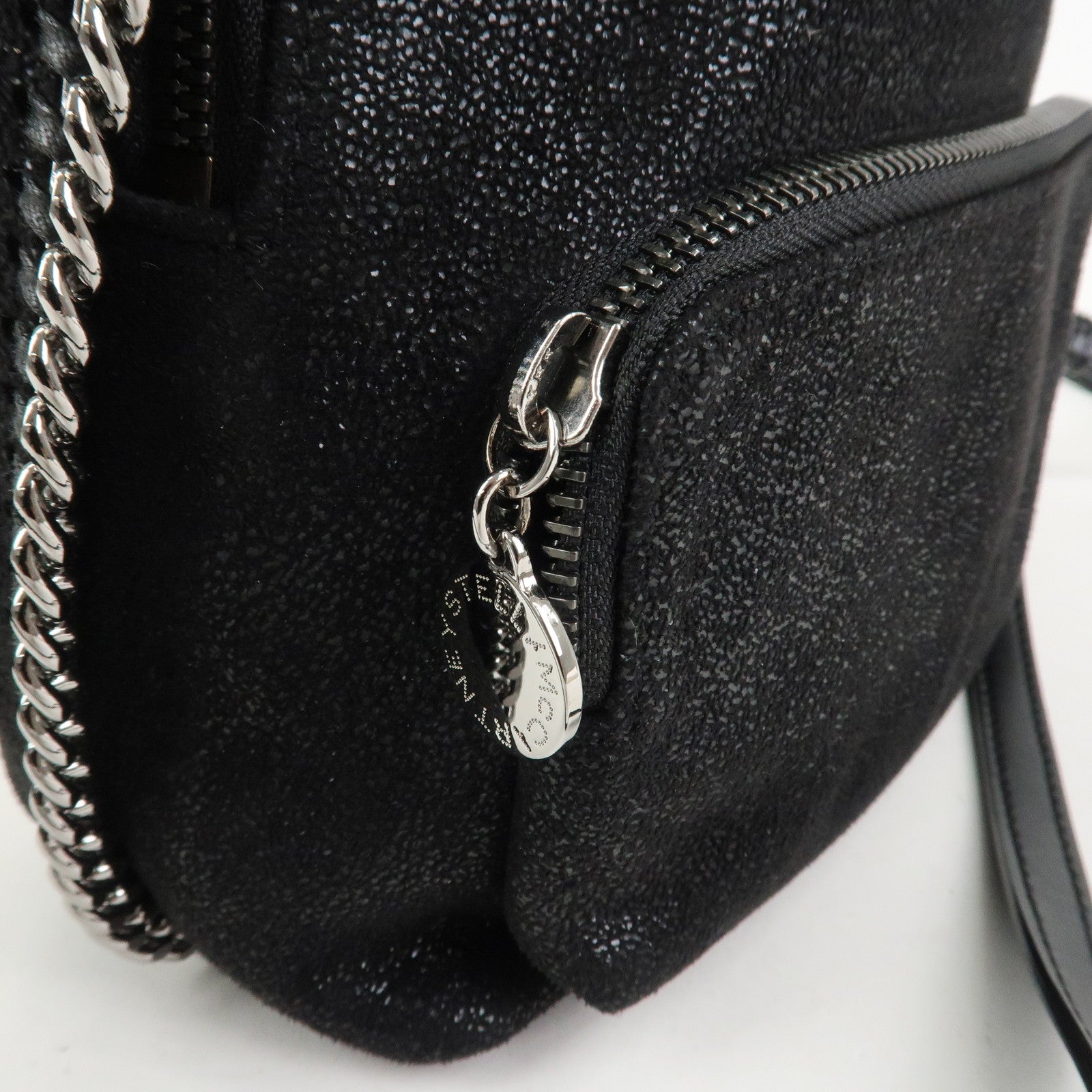 STELLA MCCARTNEY Falabella Polyester Leather Backpack Black