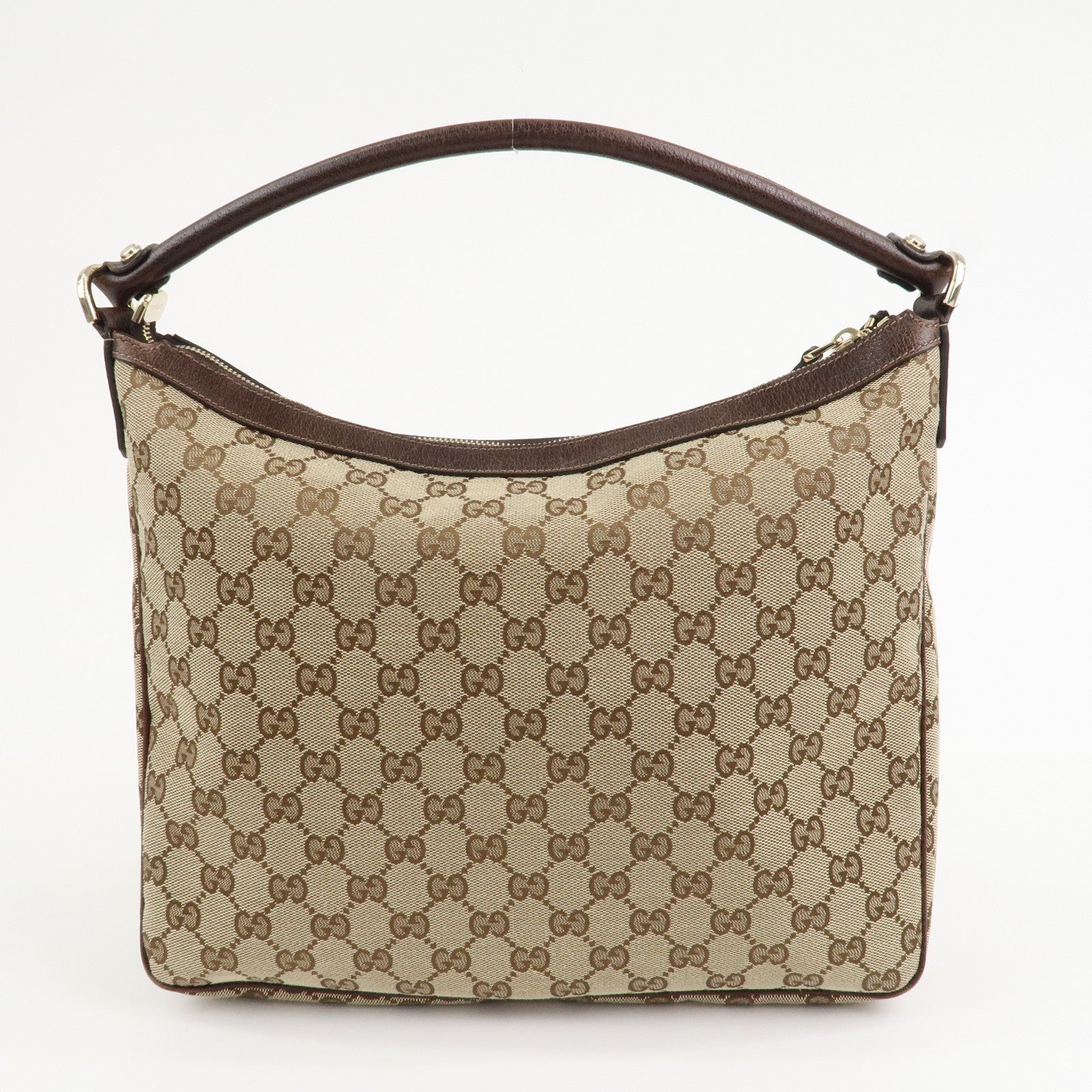 GUCCI Front Pocket Shoulder Bag Hand Bag Brown 153025