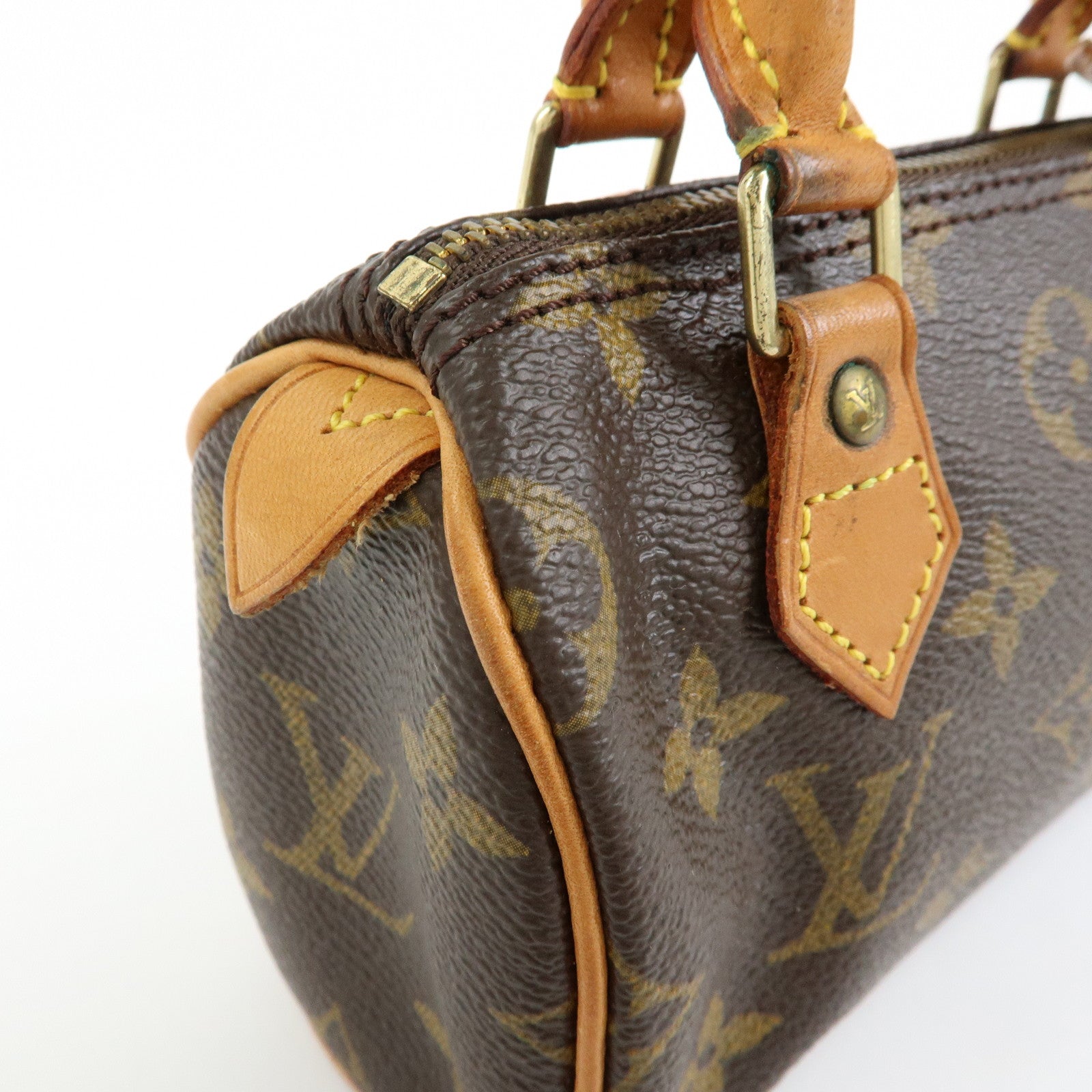 Louis Vuitton Monogram Mini Speedy Hand Shoulder Bag Brown M41534