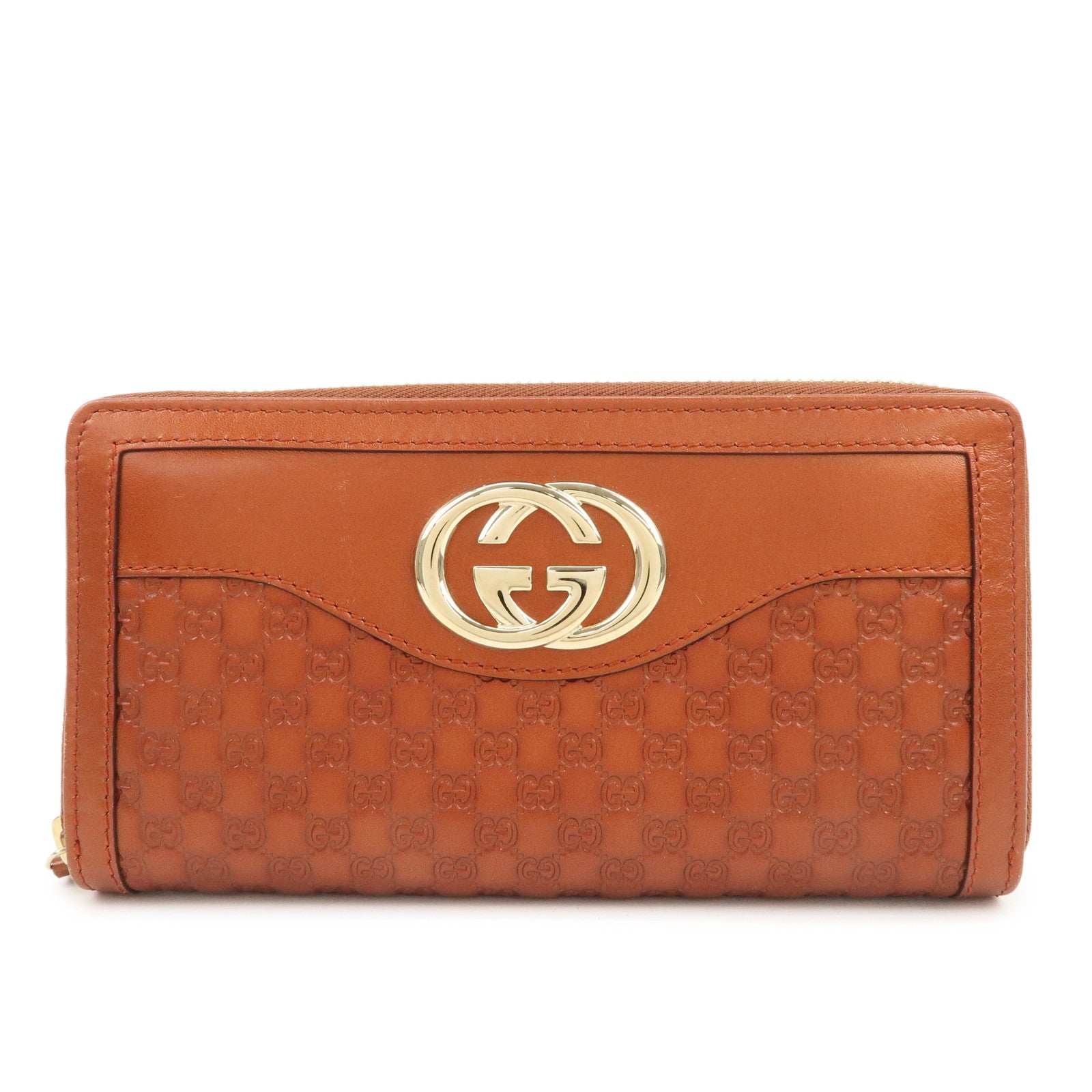 GUCCI Sukey Interlocking G Micro Guccissima Zippy Wallet 308012