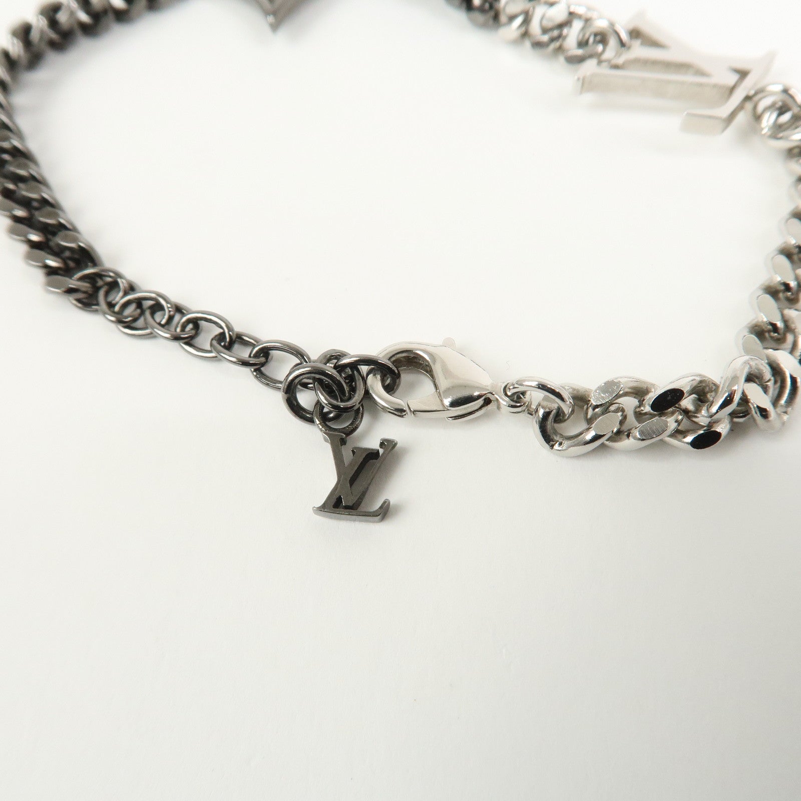 Louis Vuitton Monogram LV Instinct Bracelet Metal Silver M00508