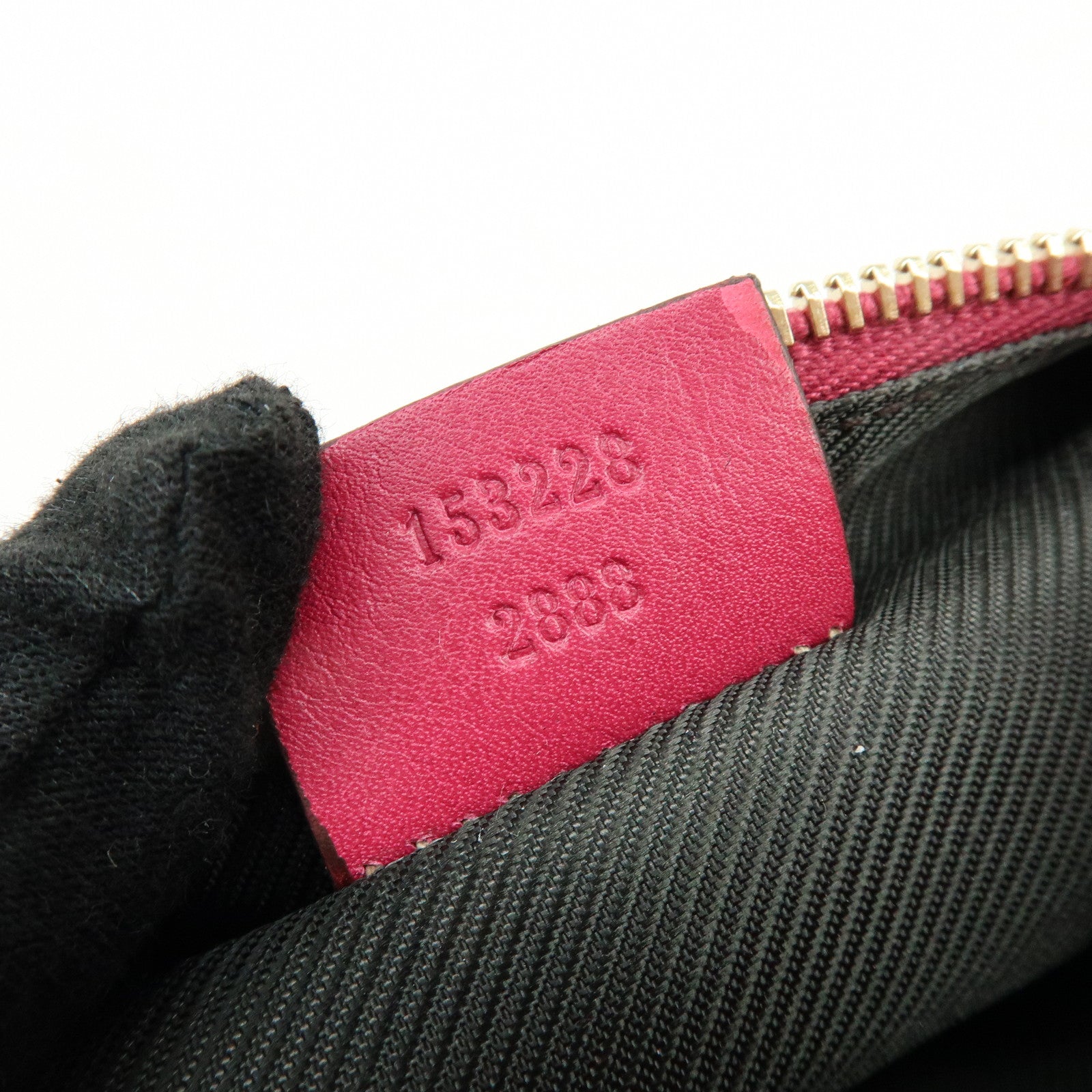 GUCCI Guccissima Leather Pouch Cosmetic Pouch Purse Pink 153228