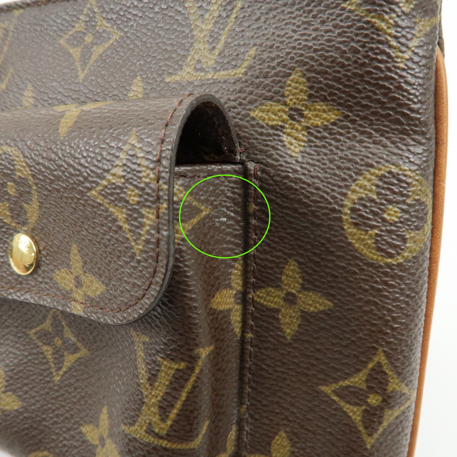 Louis Vuitton Monogram Partition Pouch Wristlet Bag Brown M51901