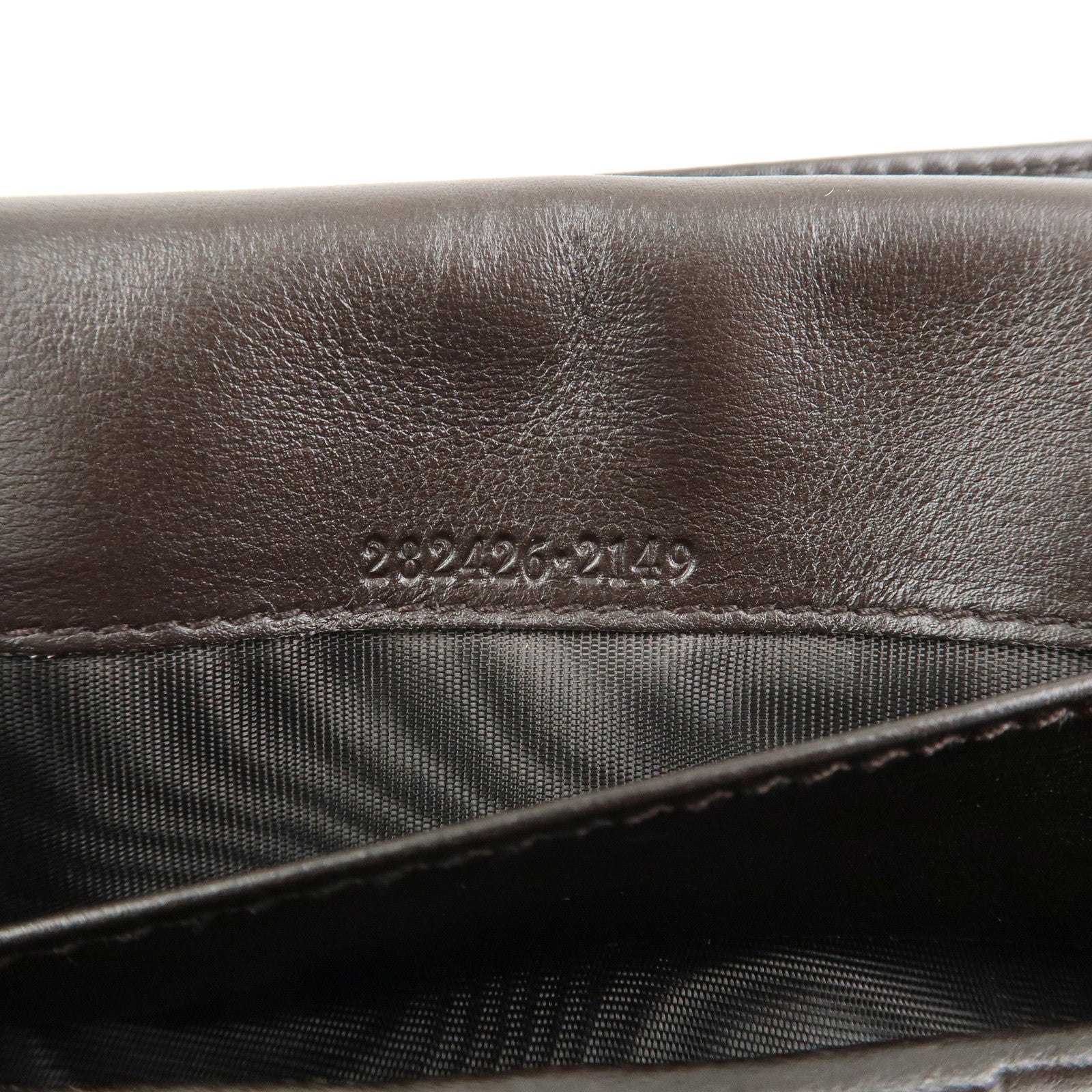 GUCCI Interlocking G GG Canvas Double Flap Long Wallet Brown 282426