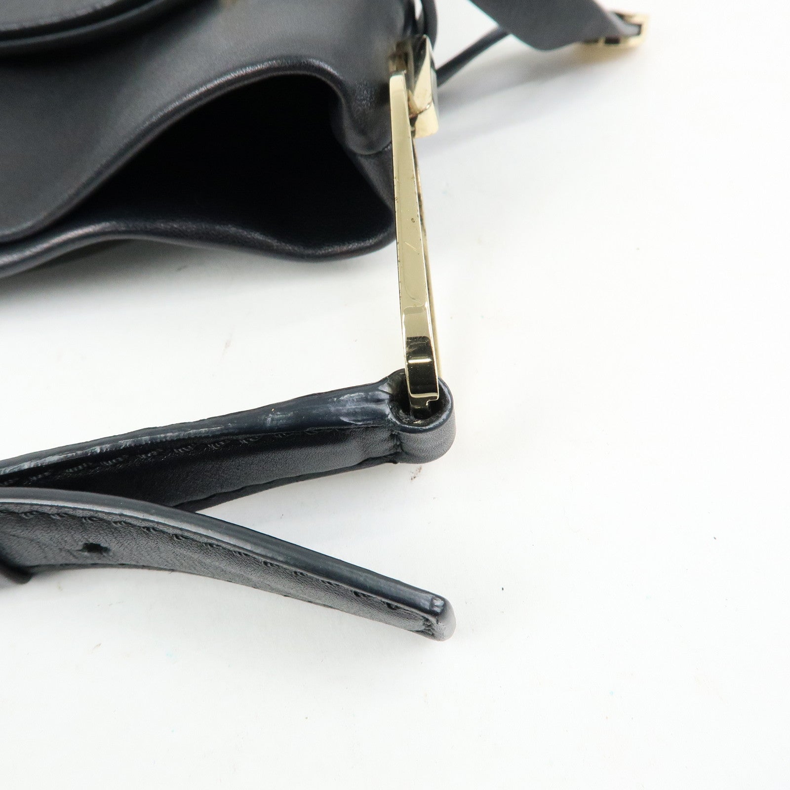 Tiffany & Co Logo Leather Shoulder Bag Crossbody Bag Black