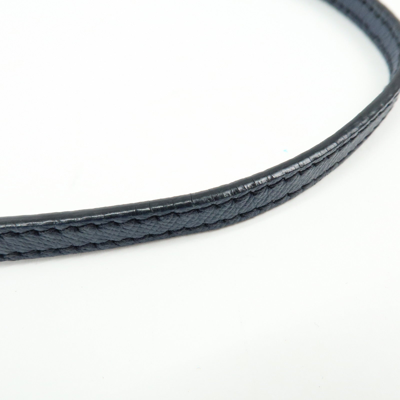 PRADA Logo Denim Shoulder Bag Crossbody Bag Rhinestone Blue