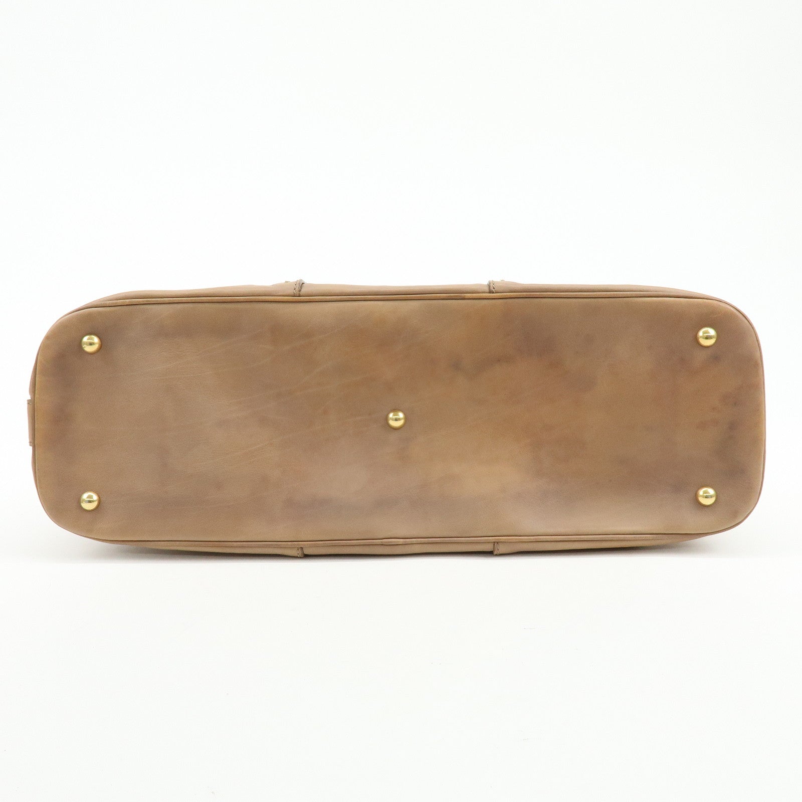 SAINT LAURENT PARIS Muse Leather Hand Bag Tote Bag Beige