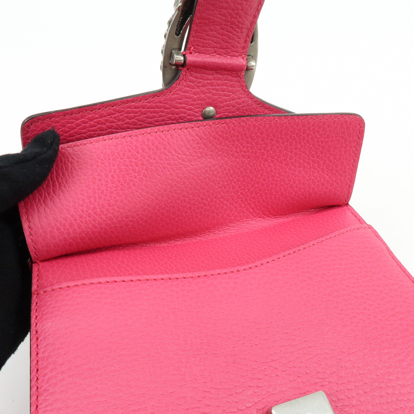 GUCCI Dionysus Leather Small Chain  Shoulder Bag Hot Pink 421970