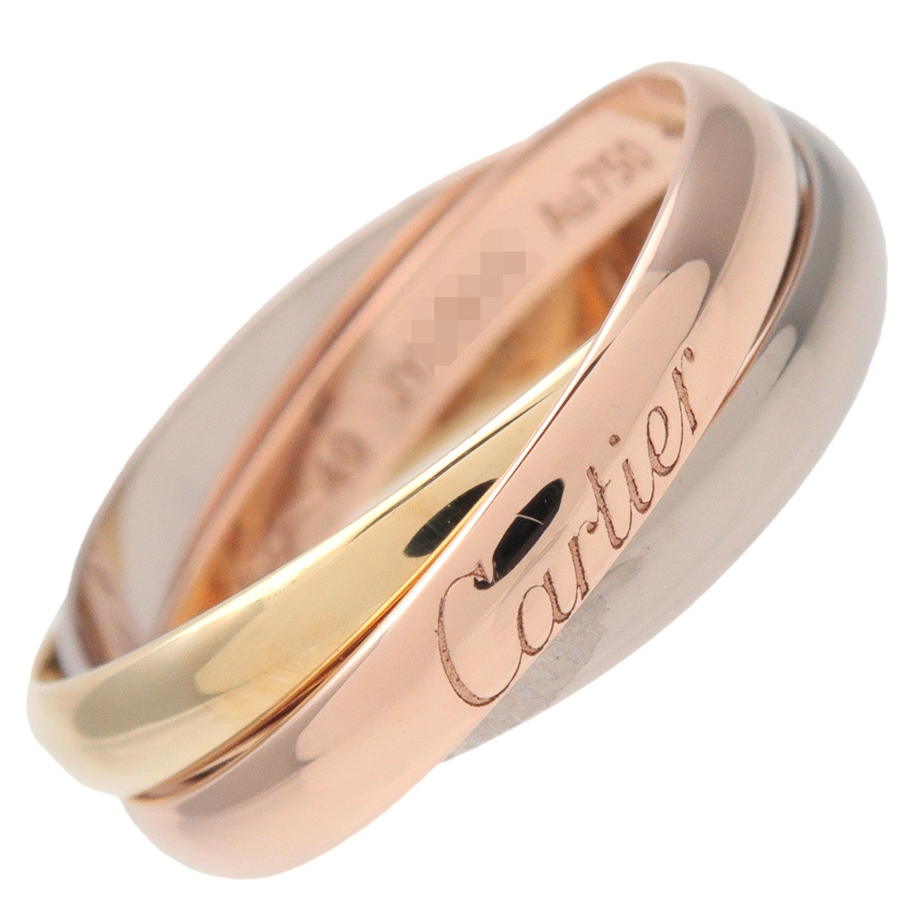 Cartier Trinity Ring SM K18 750YG/PG/WG US5 EU49 HK11