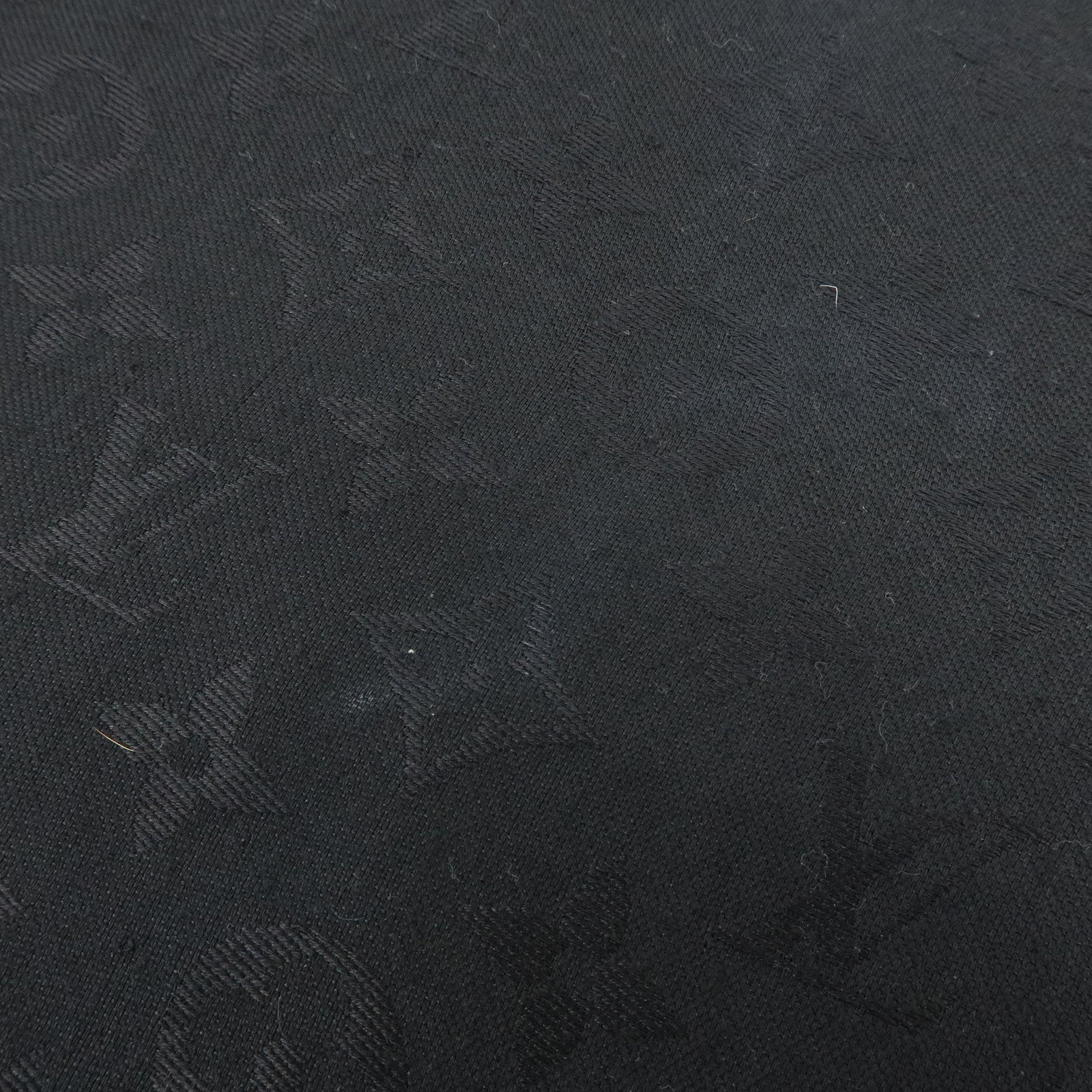 Louis Vuitton Monogram Silk Wool Scarf Shawl Black M71329