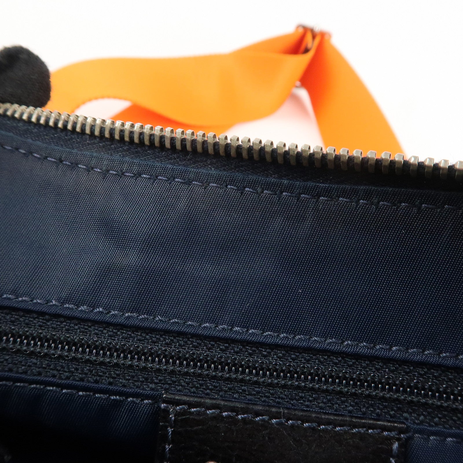 Christian Dior Flight Line Trotter Canvas Leather Shoulder Bag Denim Used