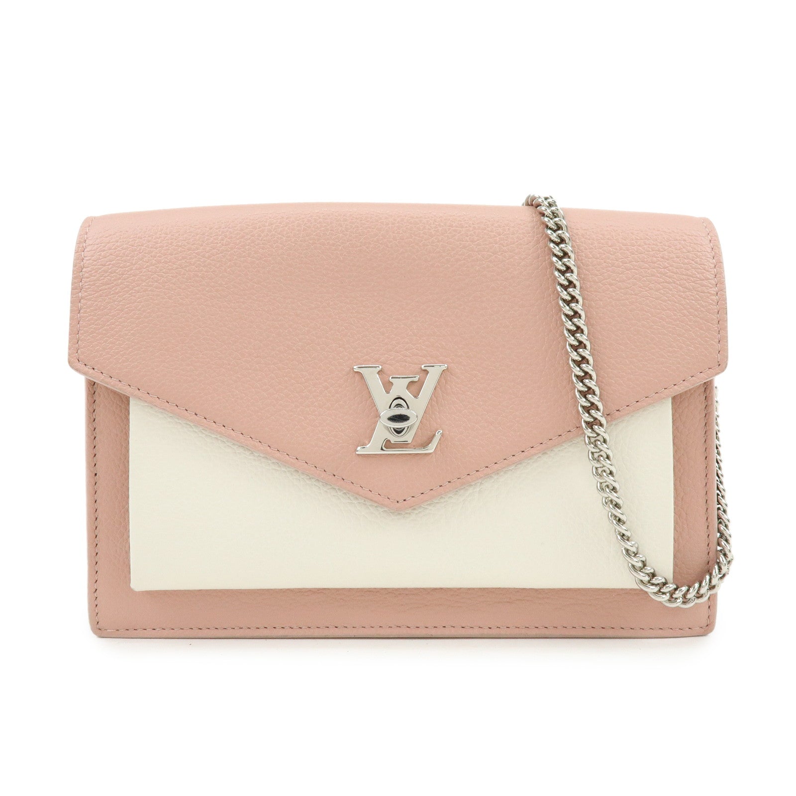 Louis Vuitton Pochette Lockme Leather Chain Shoulder Bag M63980