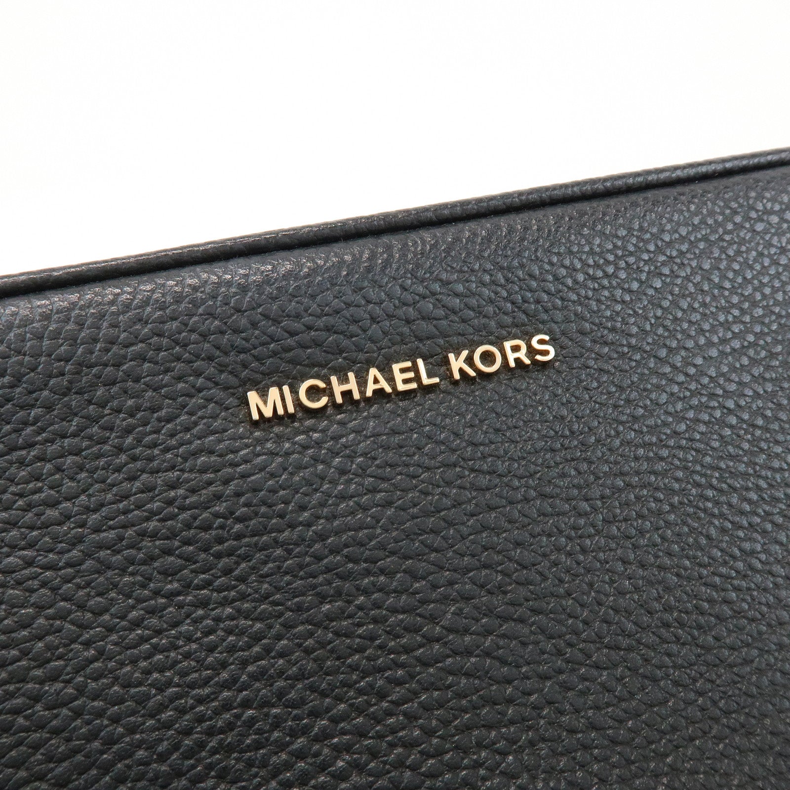 MICHAEL KORS Logo Leather Shoulder Bag Crossbody Bag Black