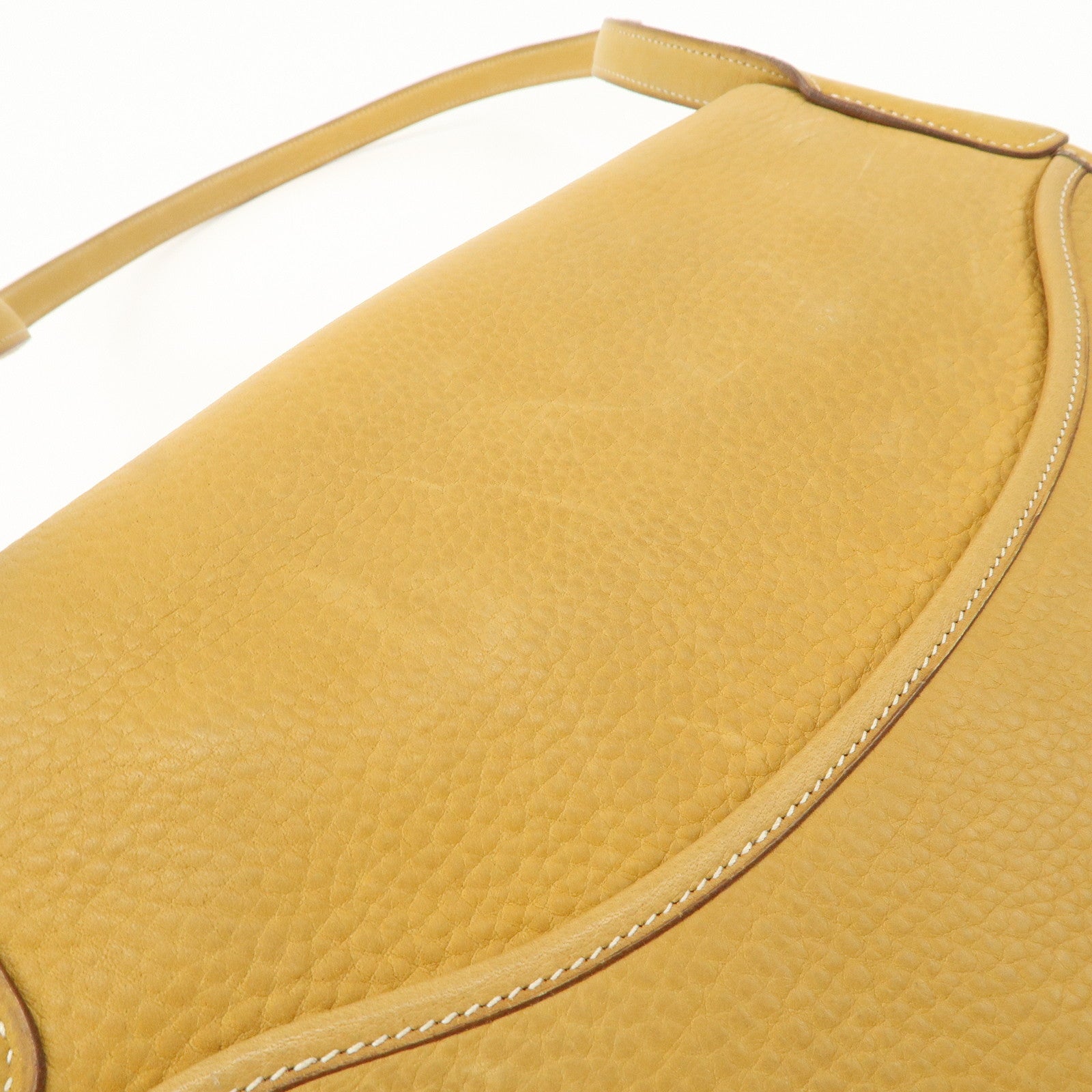 HERMES Fjord Leather Shoulder Bag OI Stamped Light Brown