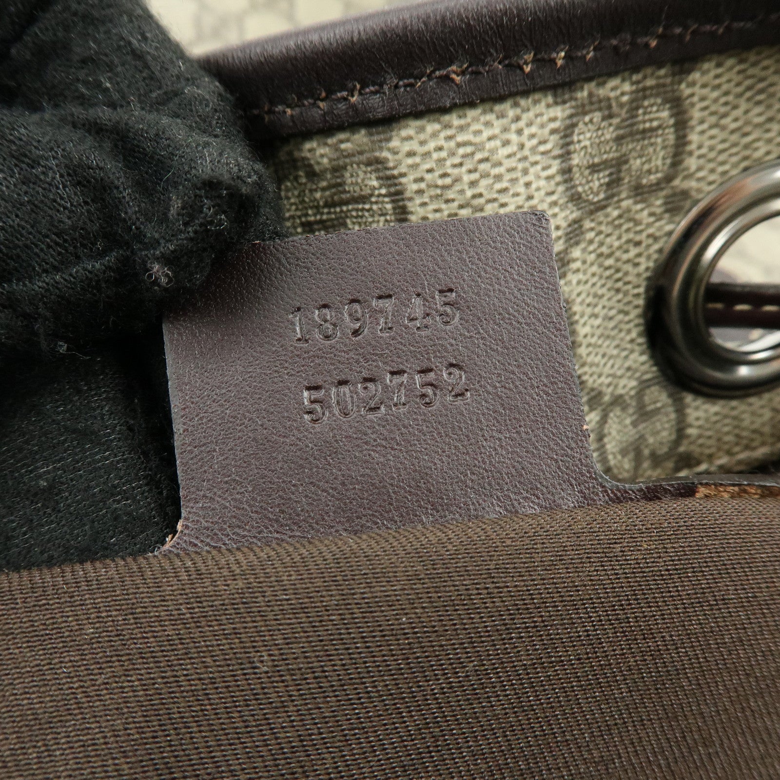 GUCCI GG Supreme Leather Backpack Rucksack Beige Brown 189745