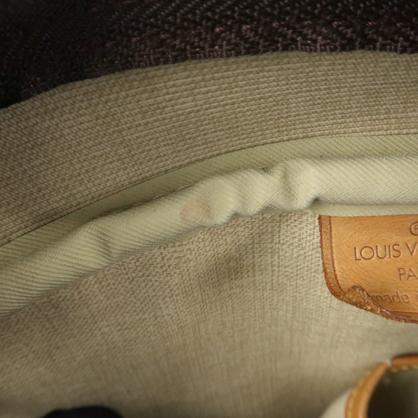 Louis Vuitton Leather Canvas Monogram Deauville Hand Bag M47270 Used