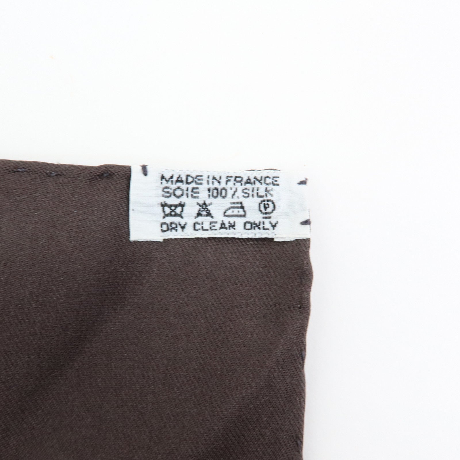 HERMES Carre 90 Silk 100% Scarf LA PROMENADE DE LONGCHAMPS Brown