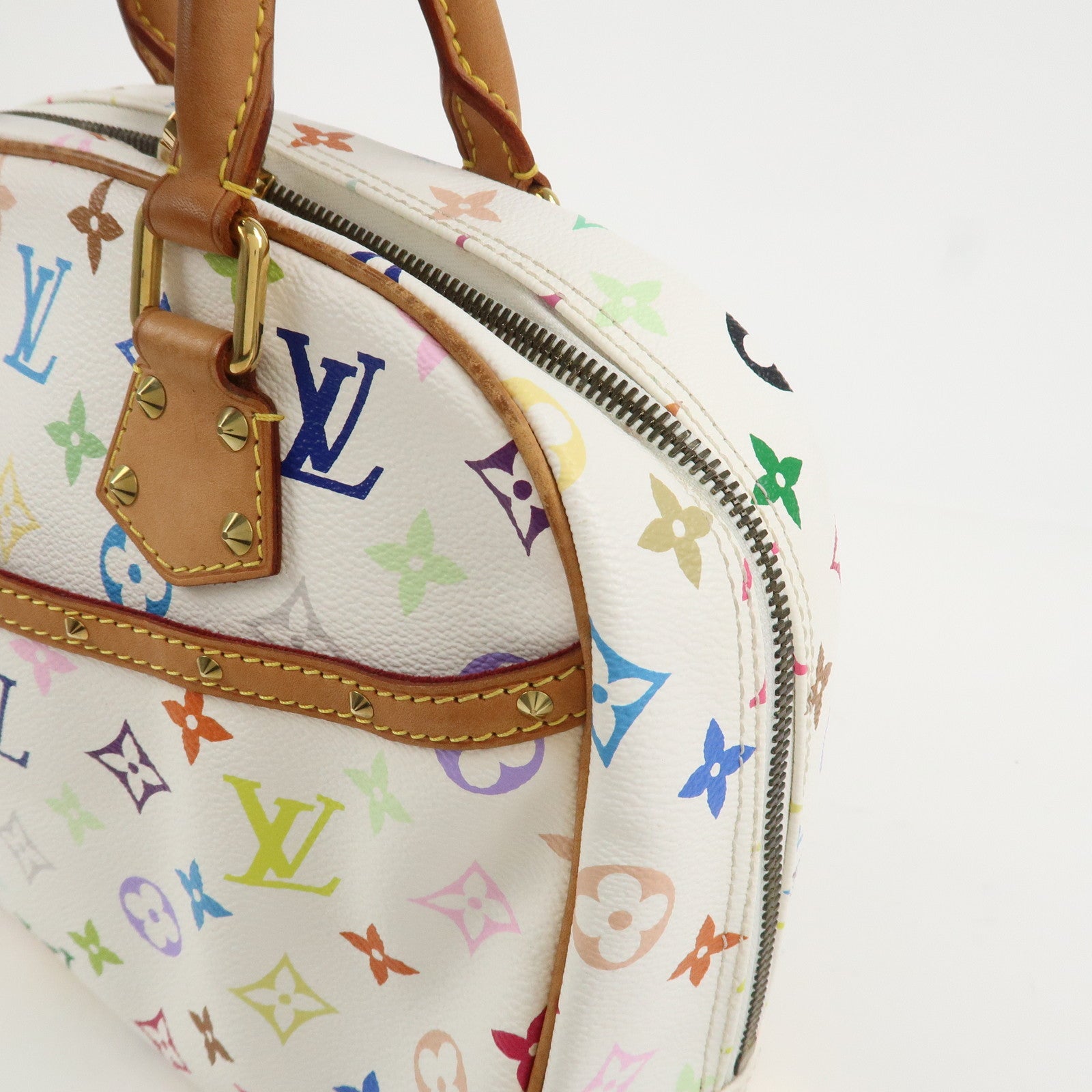 Louis Vuitton Monogram Multicolor Trouville Hand Bag Blanc M92663