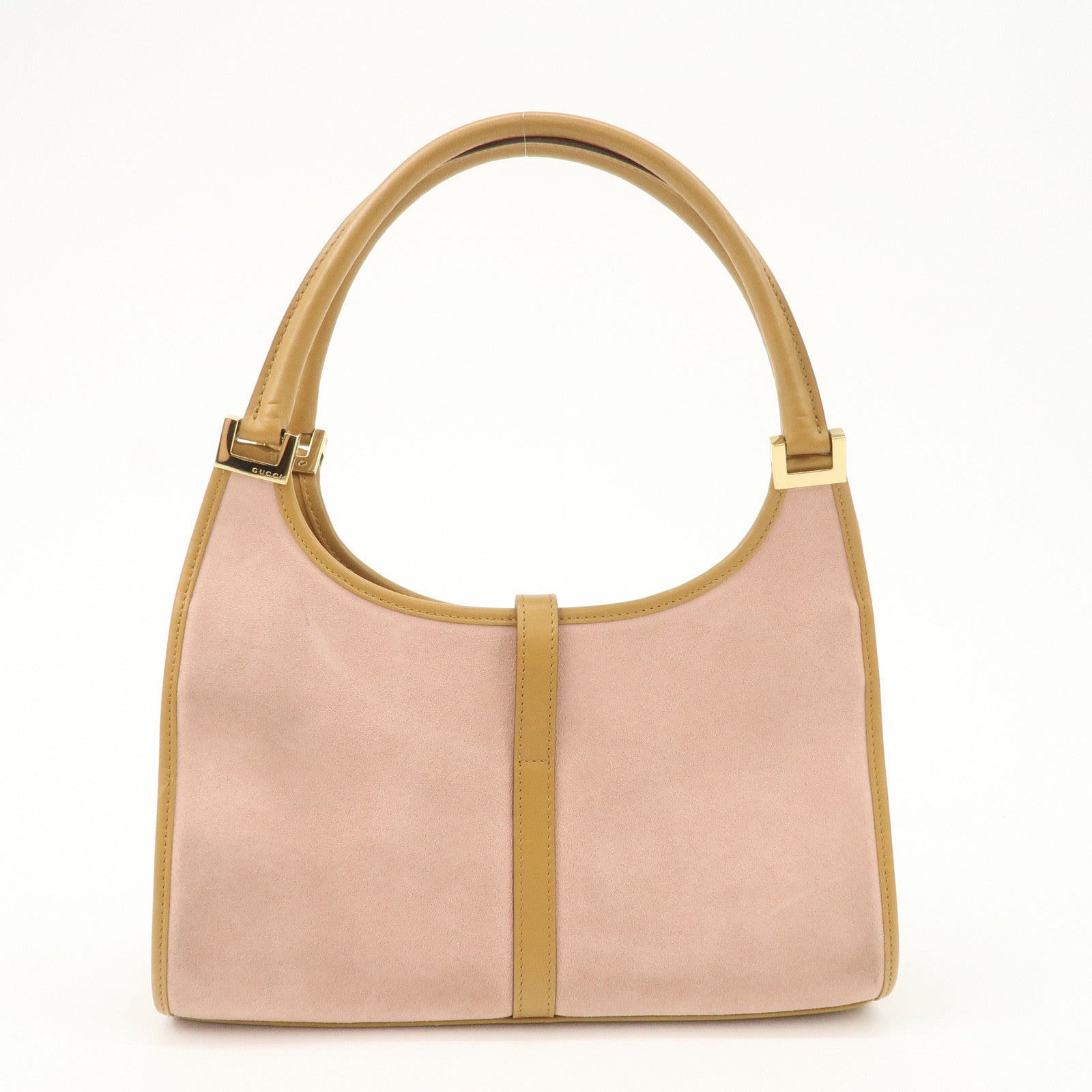 GUCCI Jackie Suede Leather Shoulder Bag Hand Bag Pink 002.1068