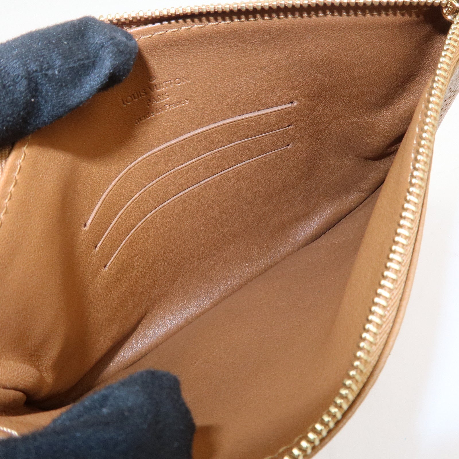 Louis Vuitton Monogram Mahina Selene MM Shoulder Bag Caramel M94214