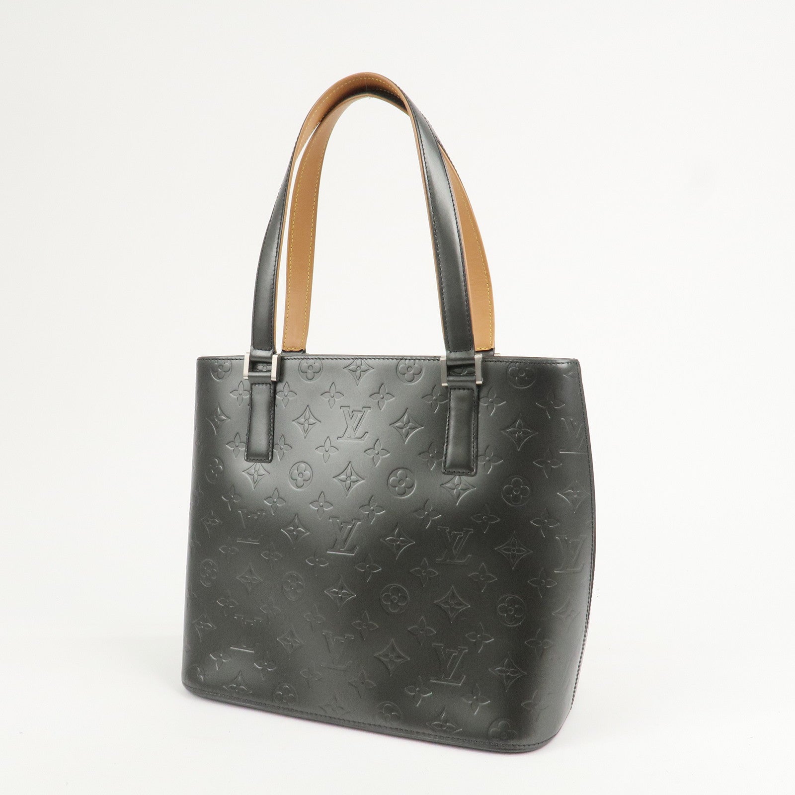 Louis Vuitton Monogram Matte Stockton Tote Bag Shoulder Bag Noir M55112