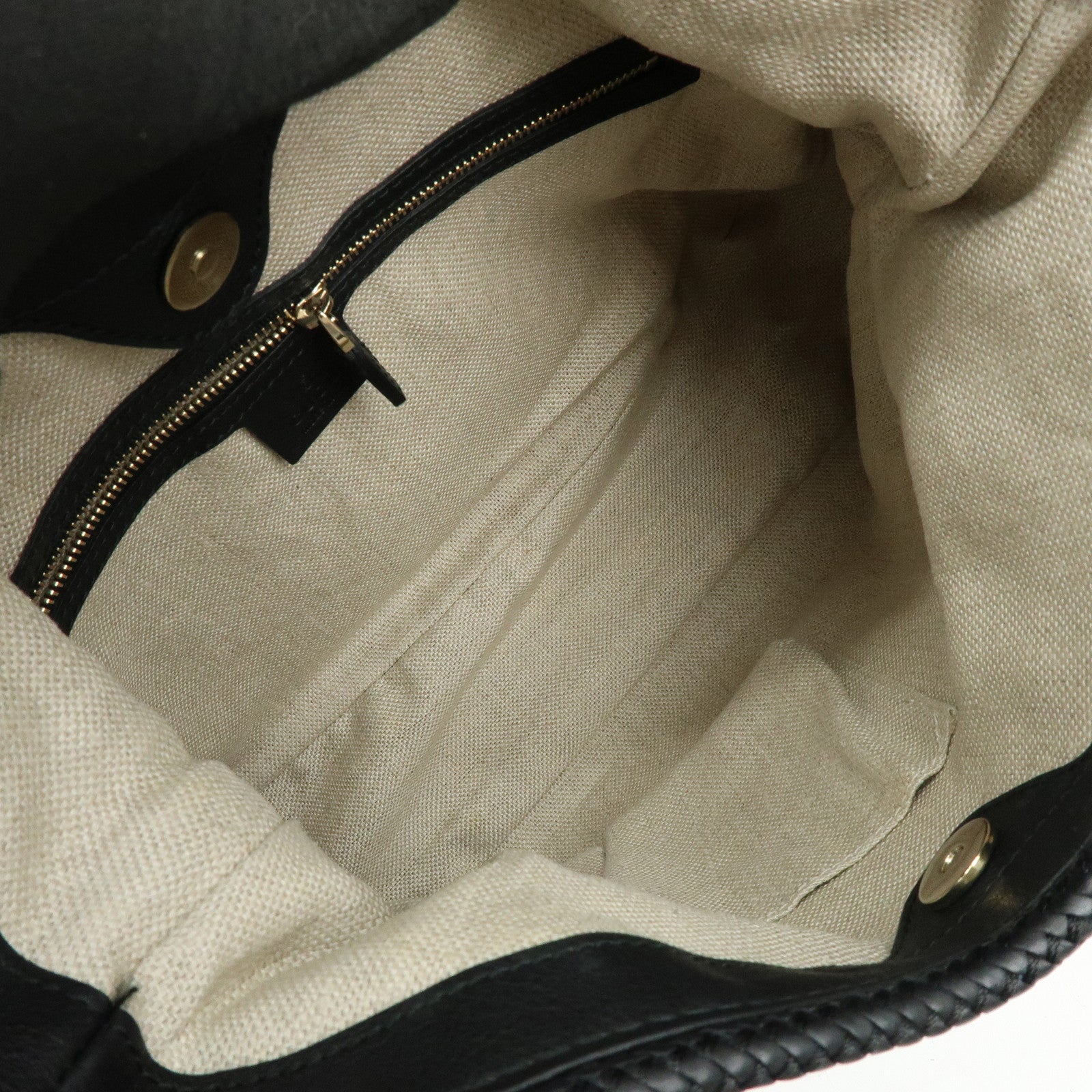 GUCCI Marrakech Leather Shoulder Bag Black 257026