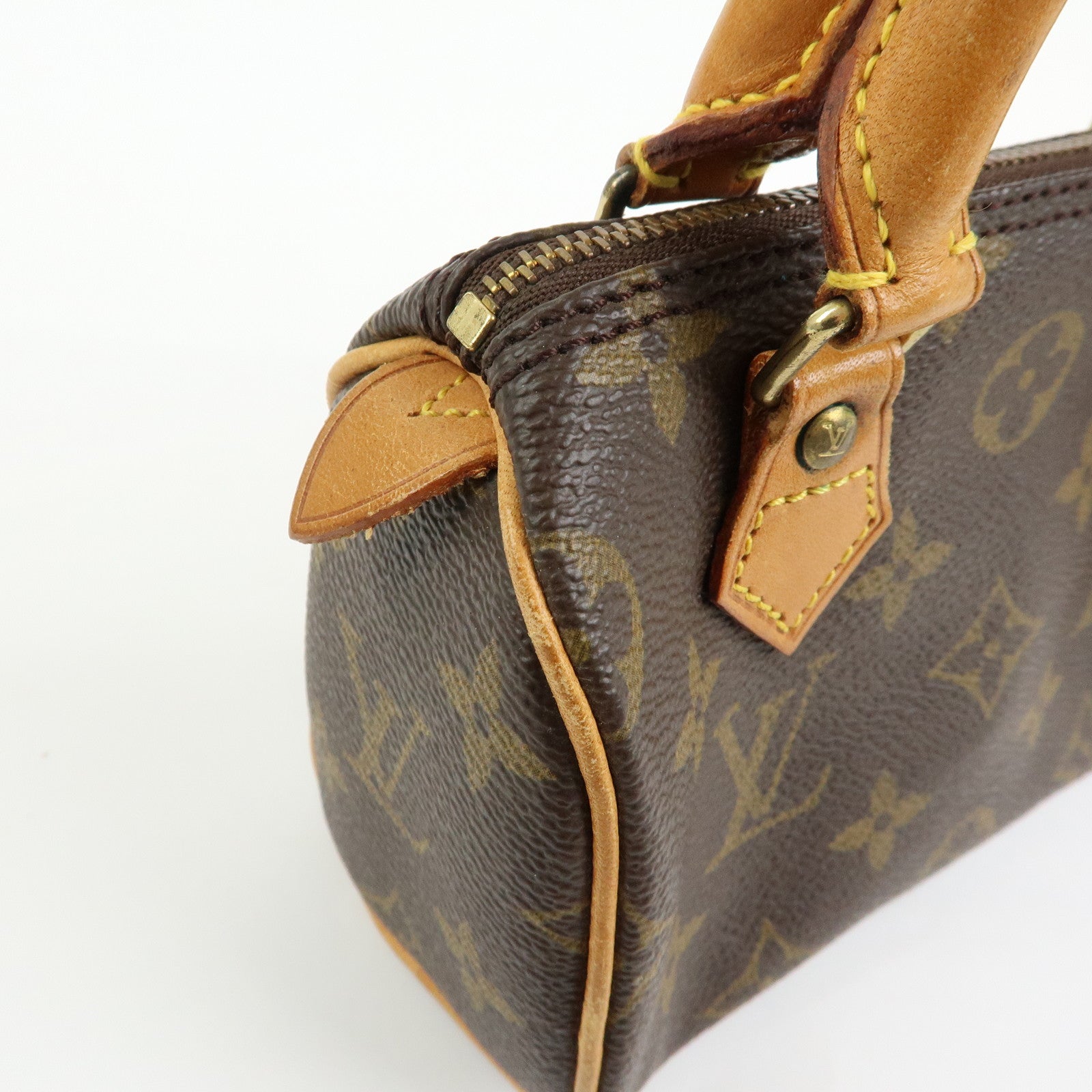 Louis Vuitton Monogram Canvas Mini Speedy Hand Bag Brown M41534