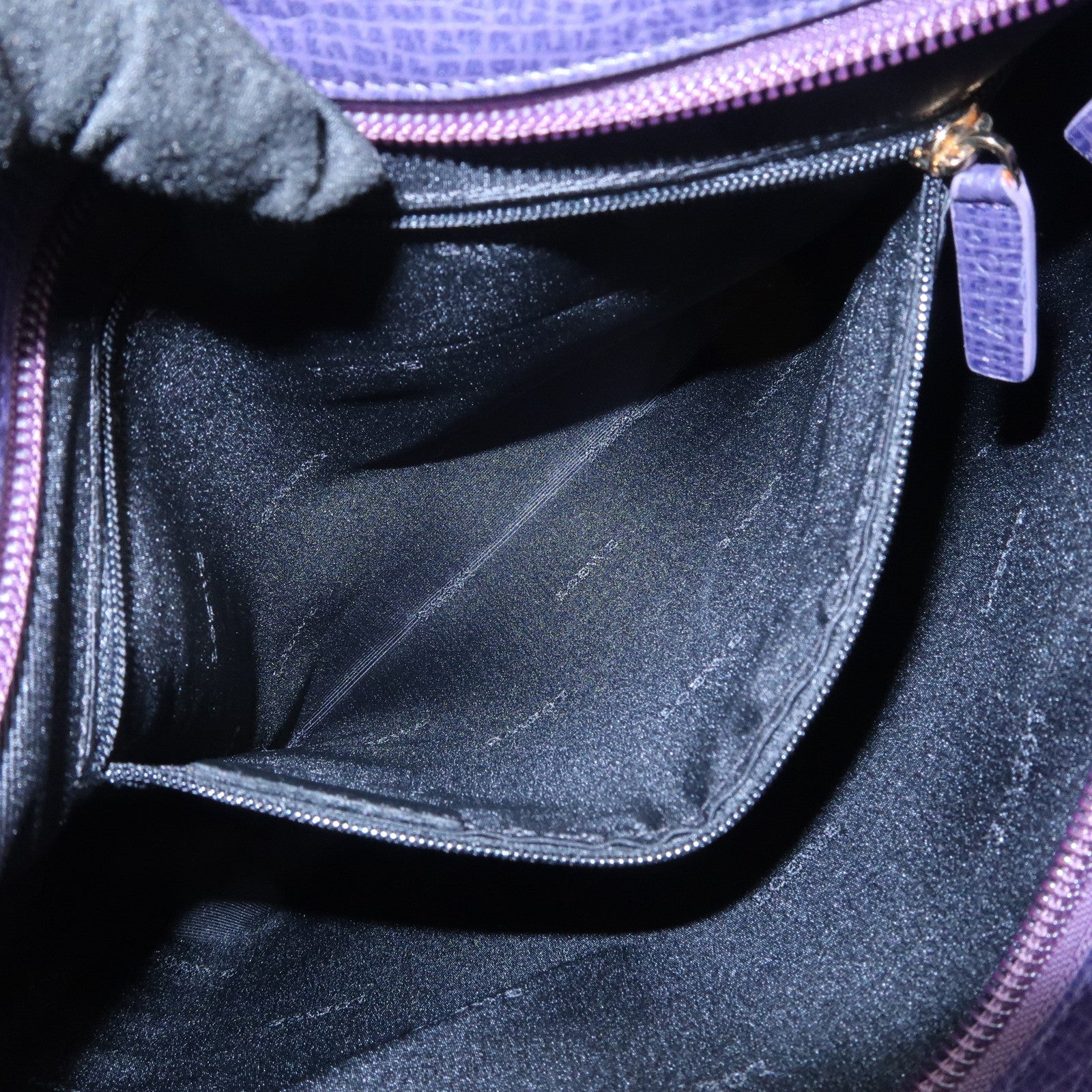 LOEWE Leather Shoulder Bag Hand Bag Purple