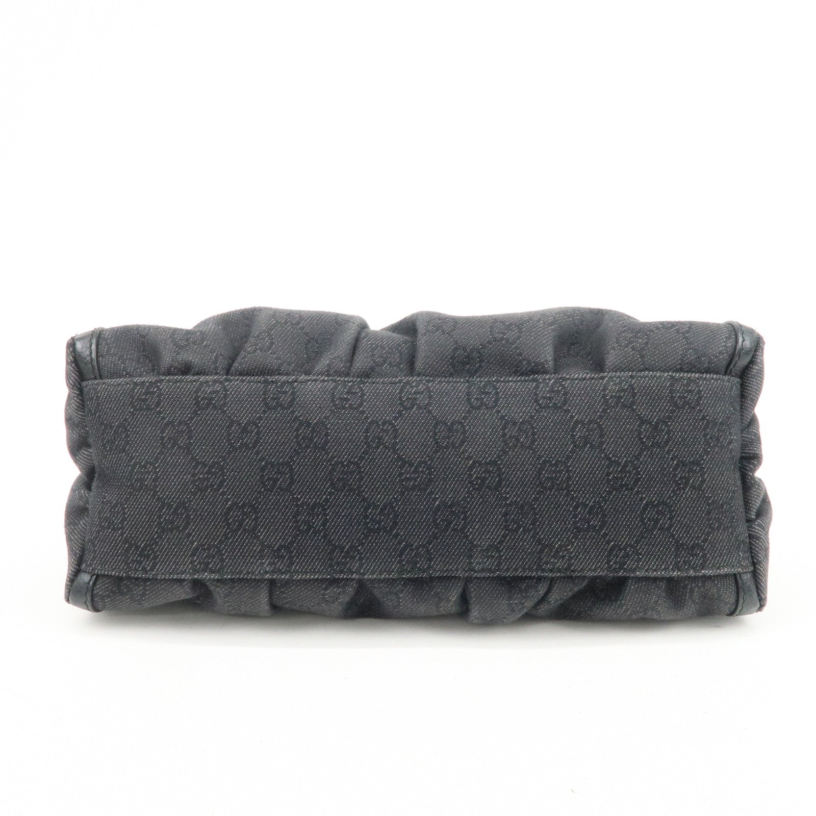 GUCCI Abbey GG Canvas Leather Shoulder Bag Hand Bag Black 265692