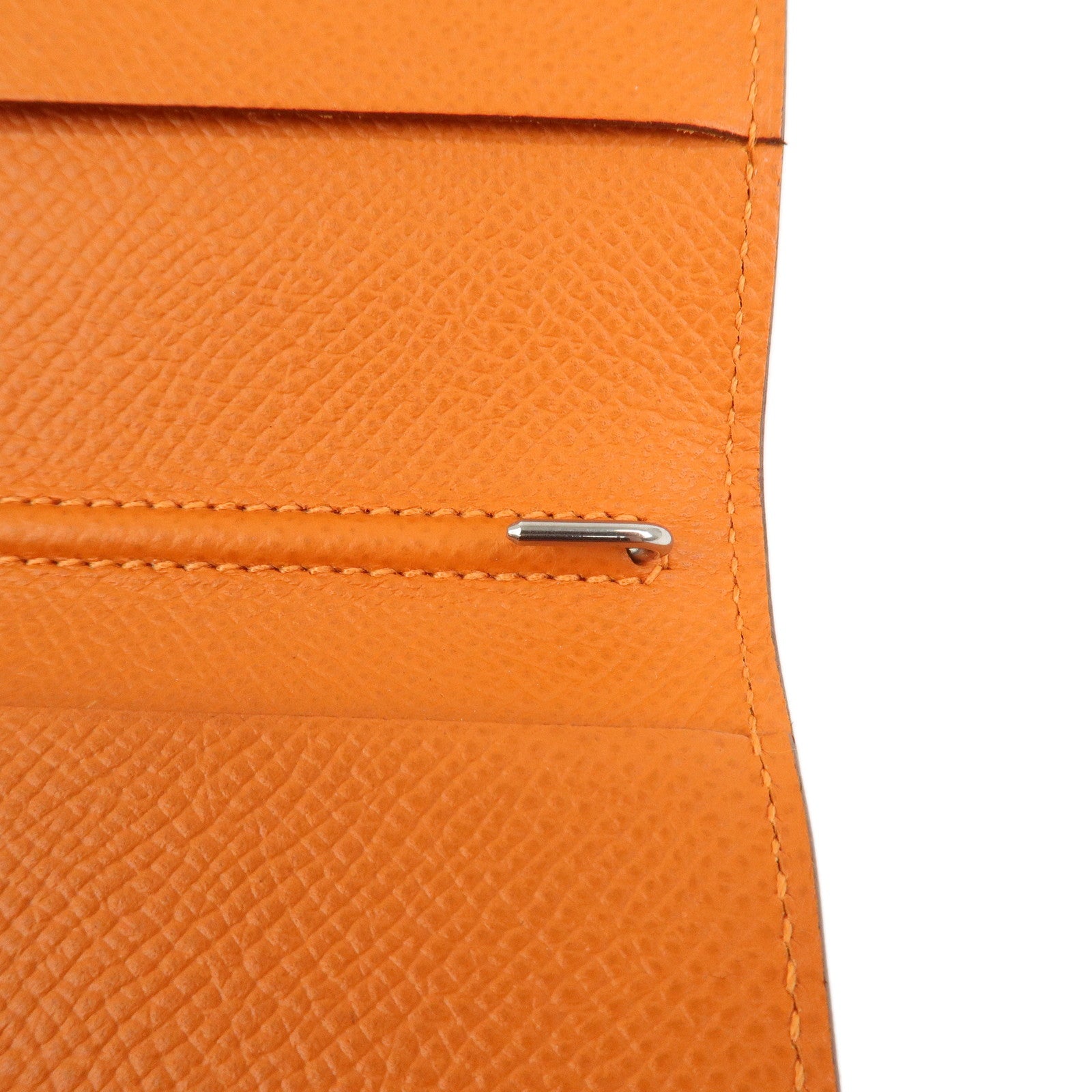 HERMES Epsom Leather Vision Agenda Plannder Cover □O Stamped Orange