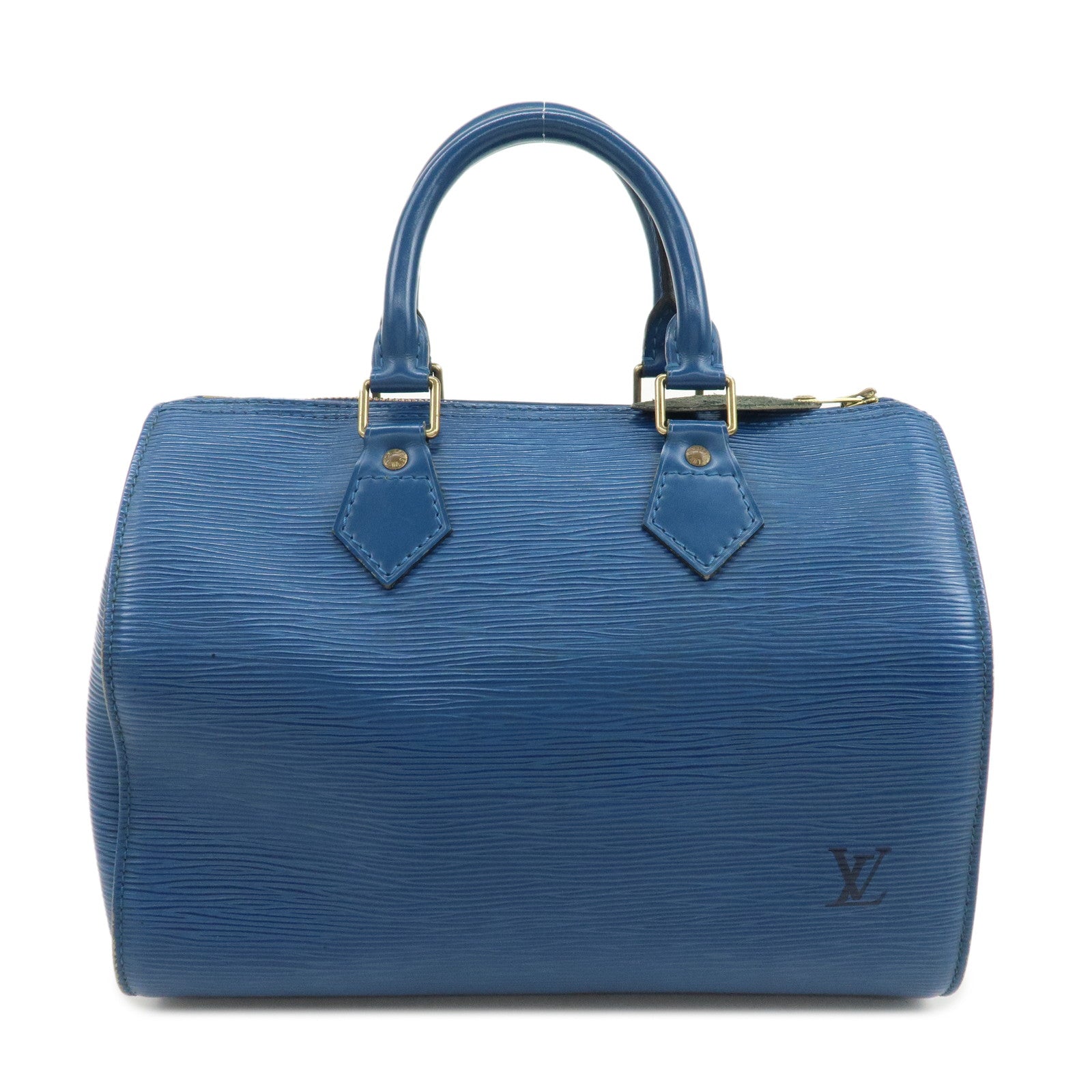 Louis Vuitton Epi Speedy 25 Hand Bag Boston Bag Toledo Blue M43015